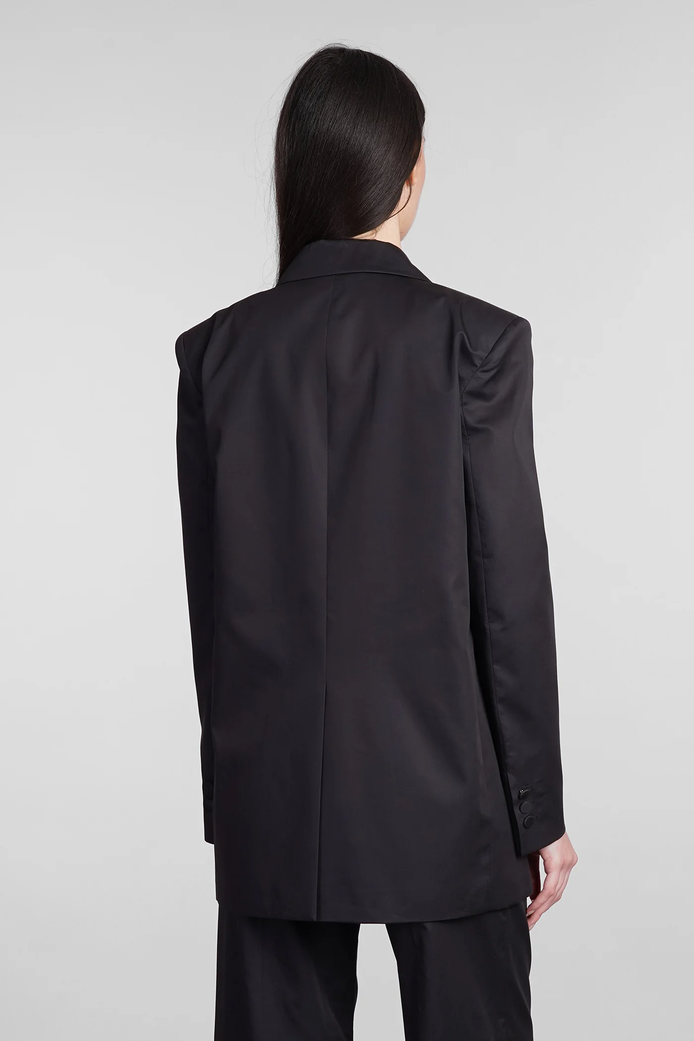 Guia Blazer in black cotton - Image 3