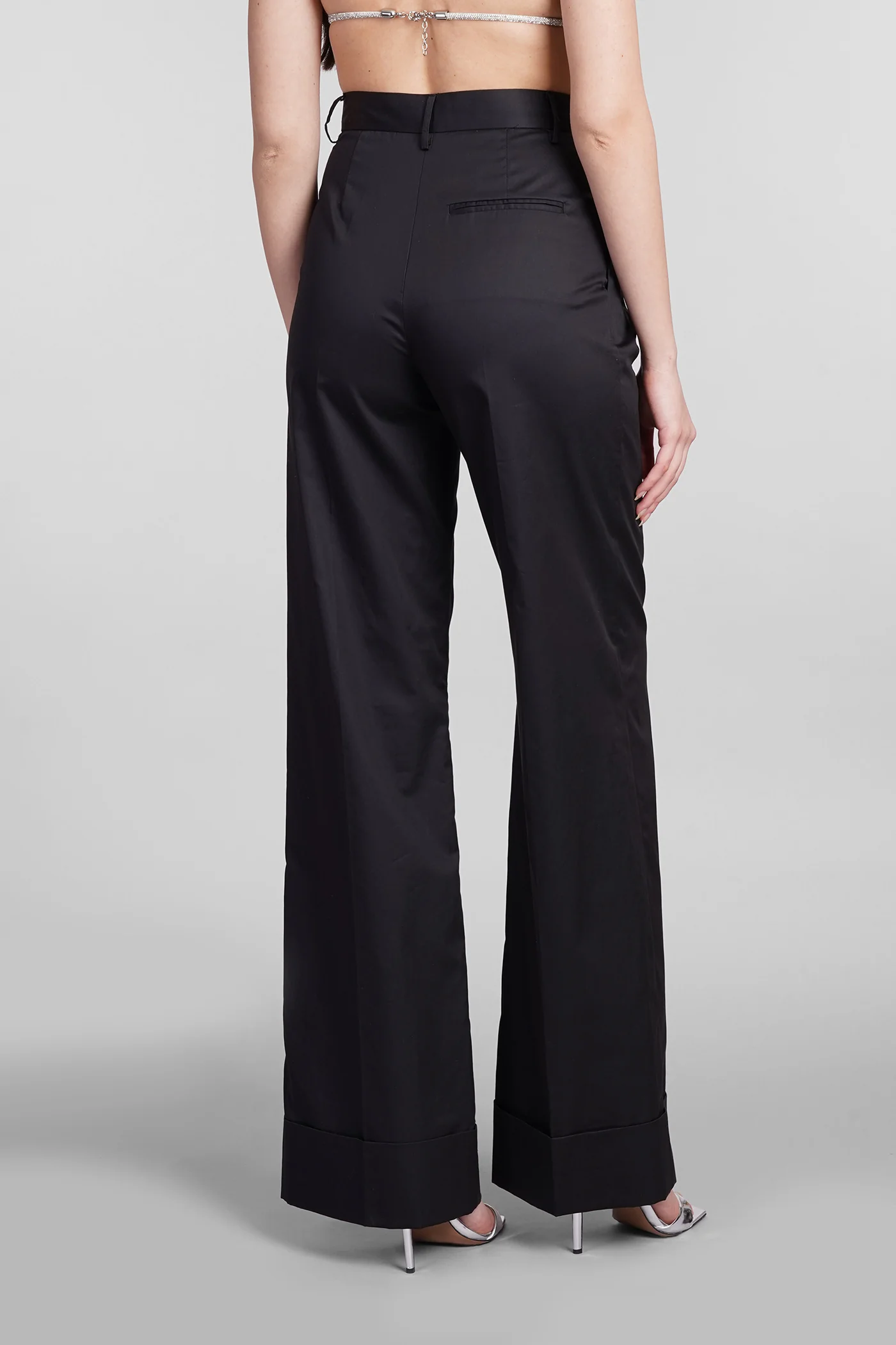 Nathalie Pants in black cotton - Image 3