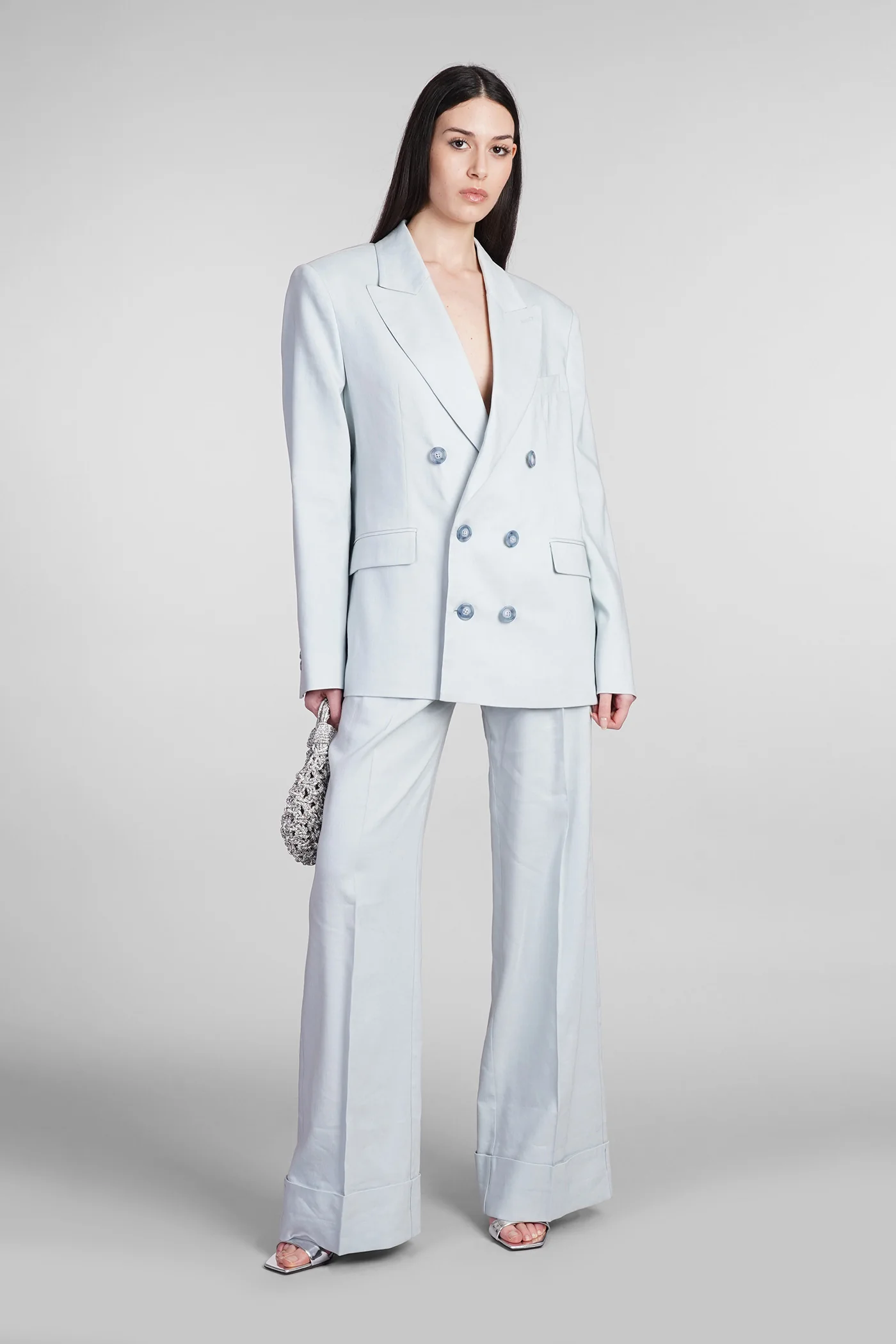 Pixie Blazer in cyan viscose - Image 2