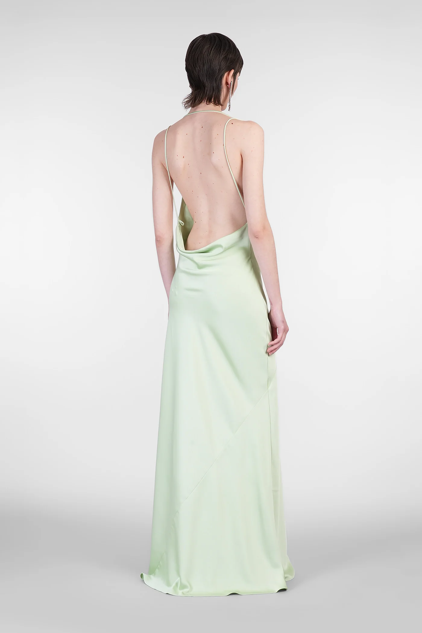 Vera Maxi Long dress in green polyester - Image 3