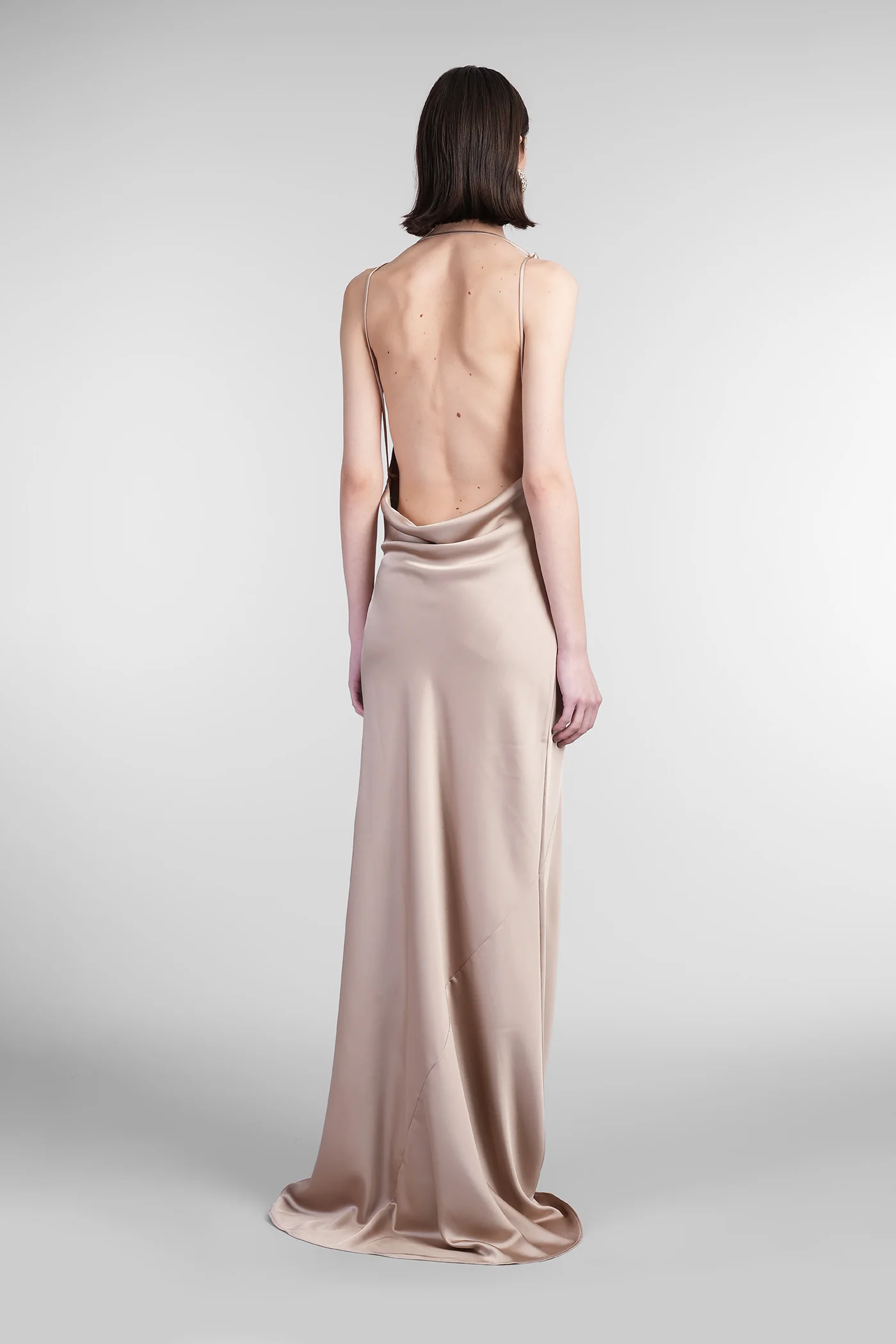 Vera Maxi Long dress in grey polyester - Image 3