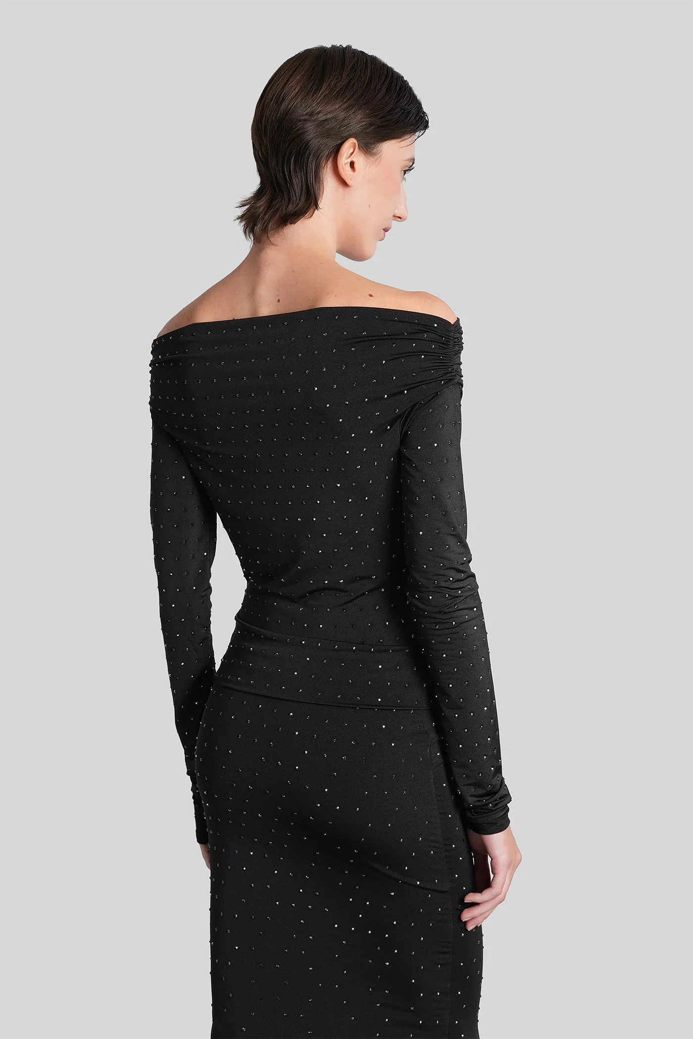 Zephyr crystal Topwear in black polyester - Image 3
