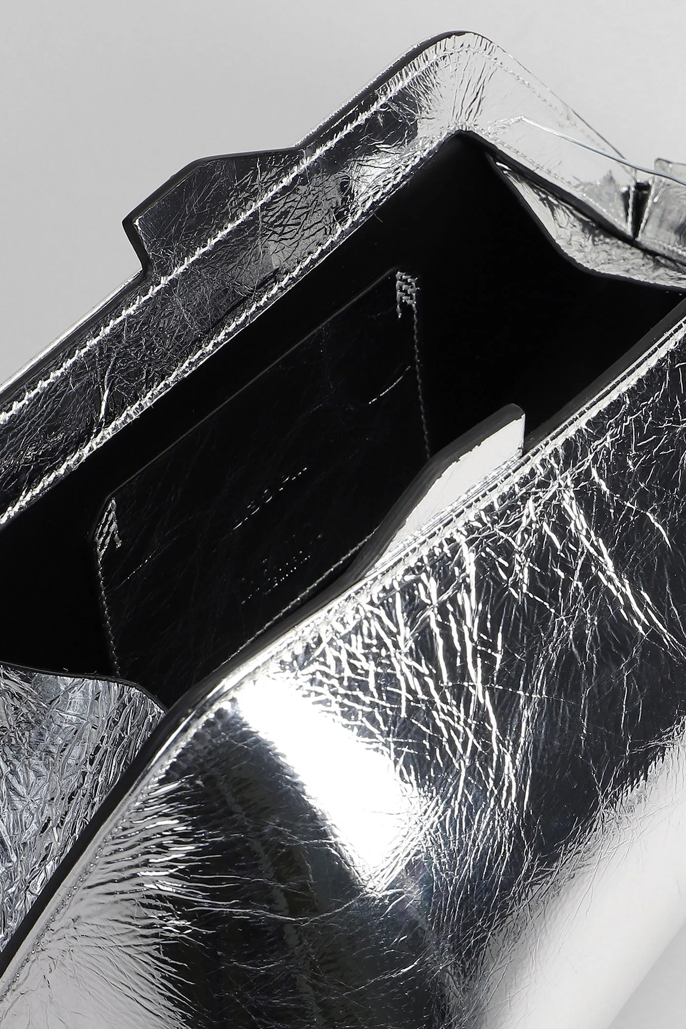 8.03 pm Clutch in silver leather - Image 4