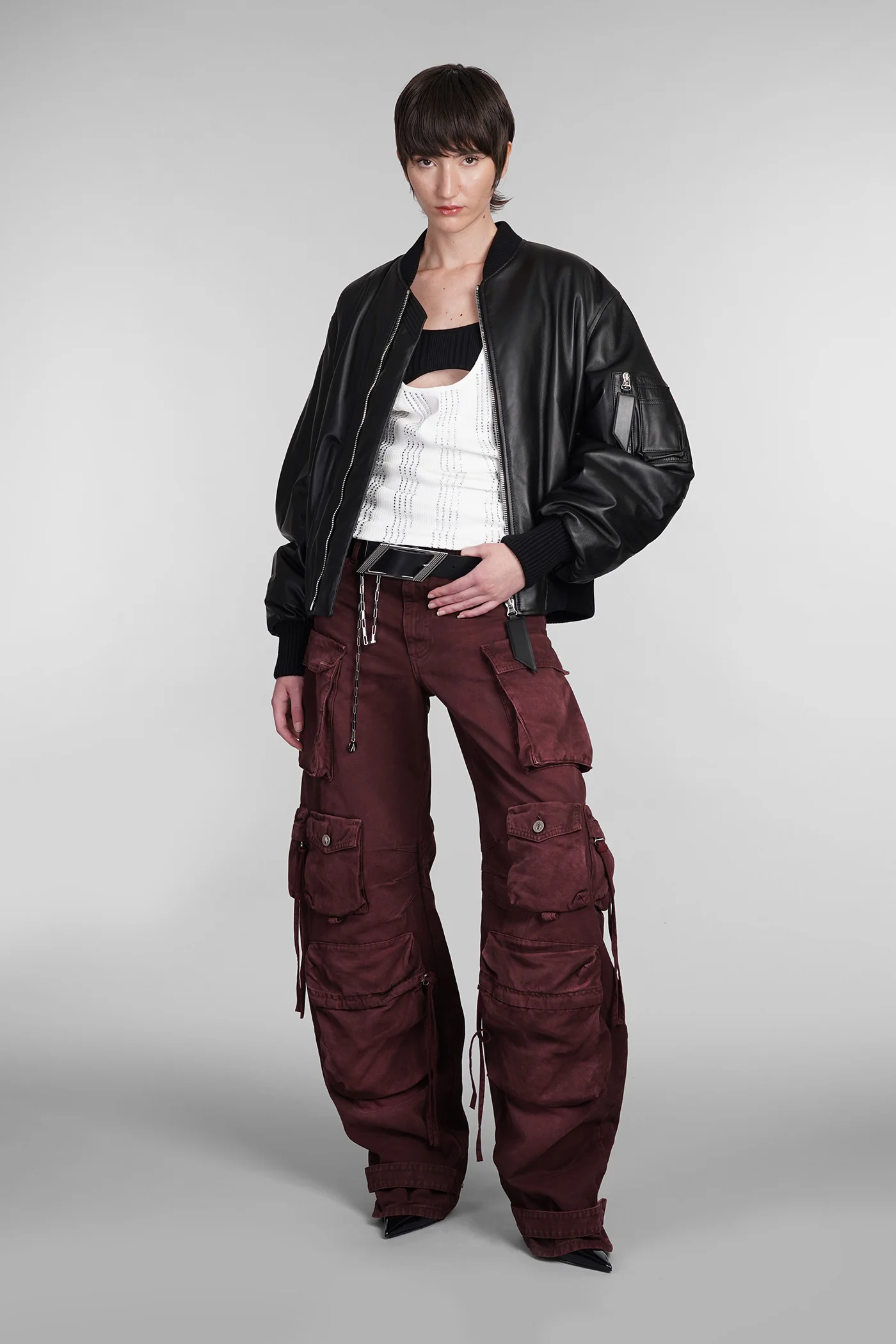 Anja Bomber Jacket in black leather - Image 2