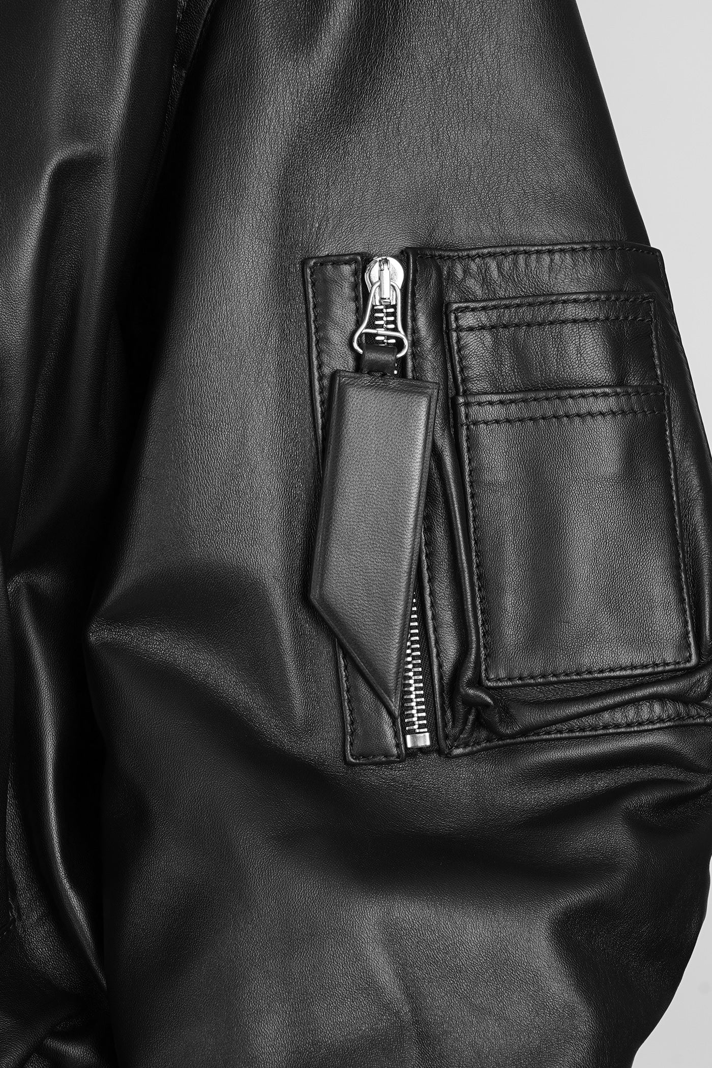 Anja Bomber Jacket in black leather - Image 5