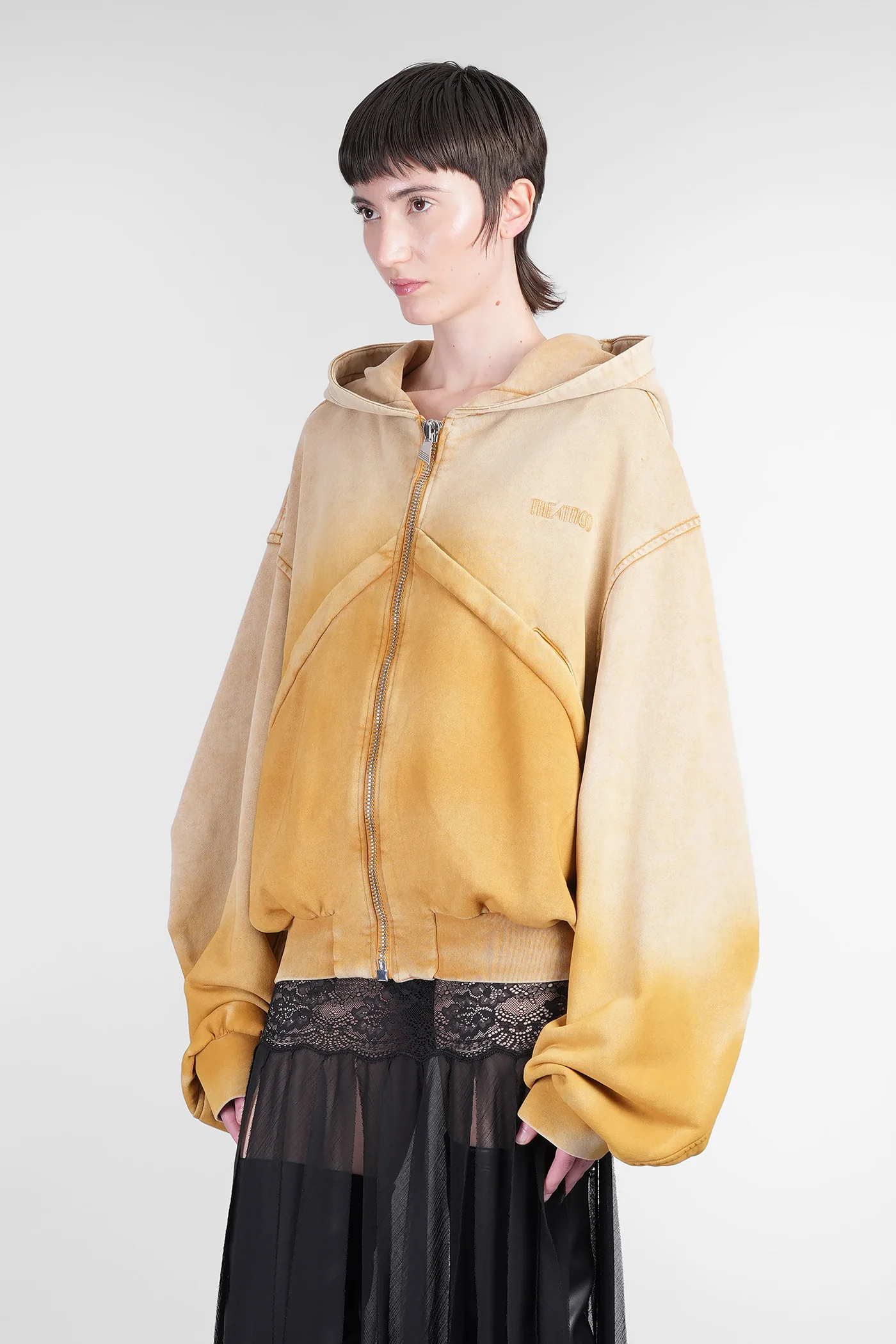 Bomber Jacket in beige cotton - Image 4