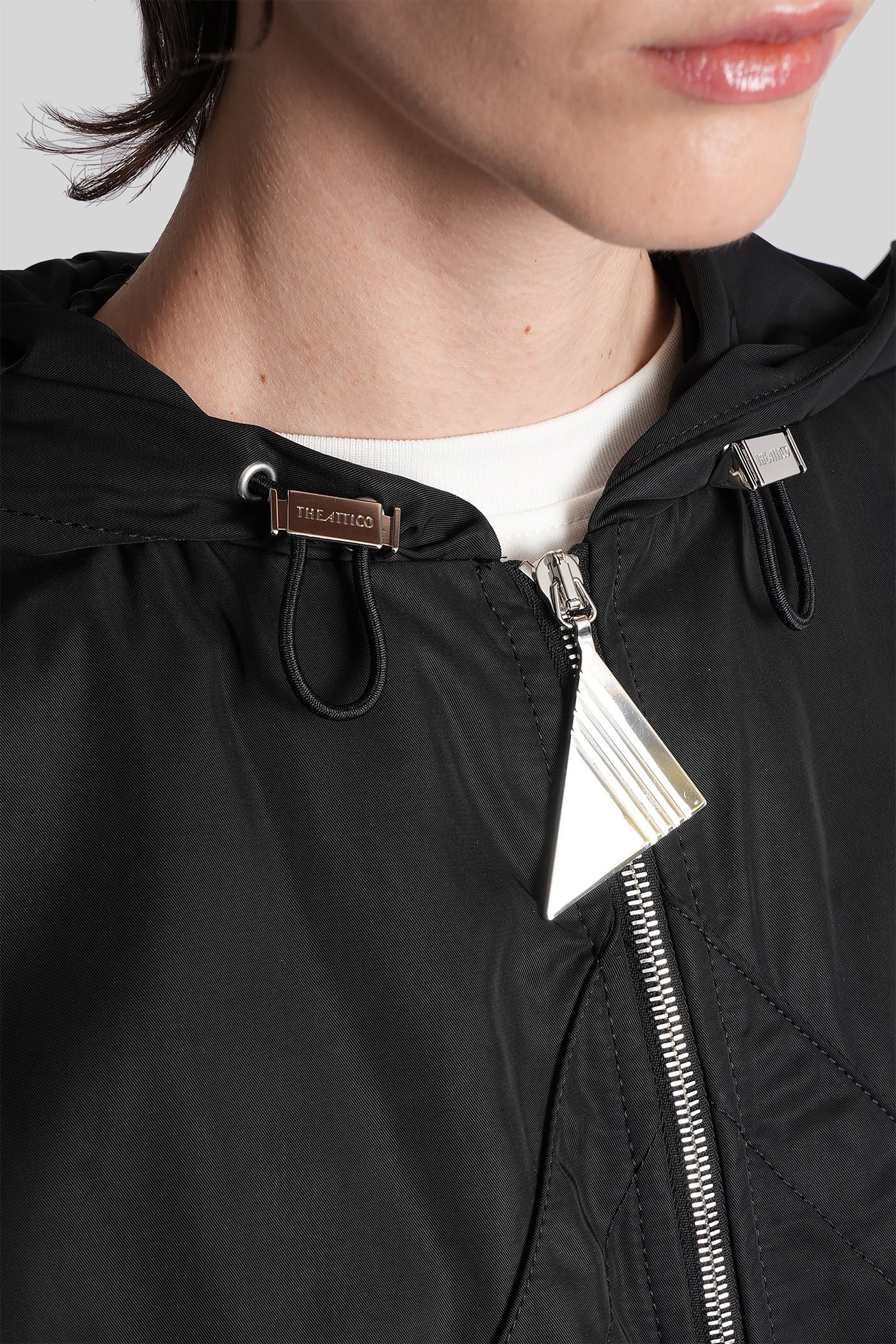 Bomber Jacket in black polyester - Image 5