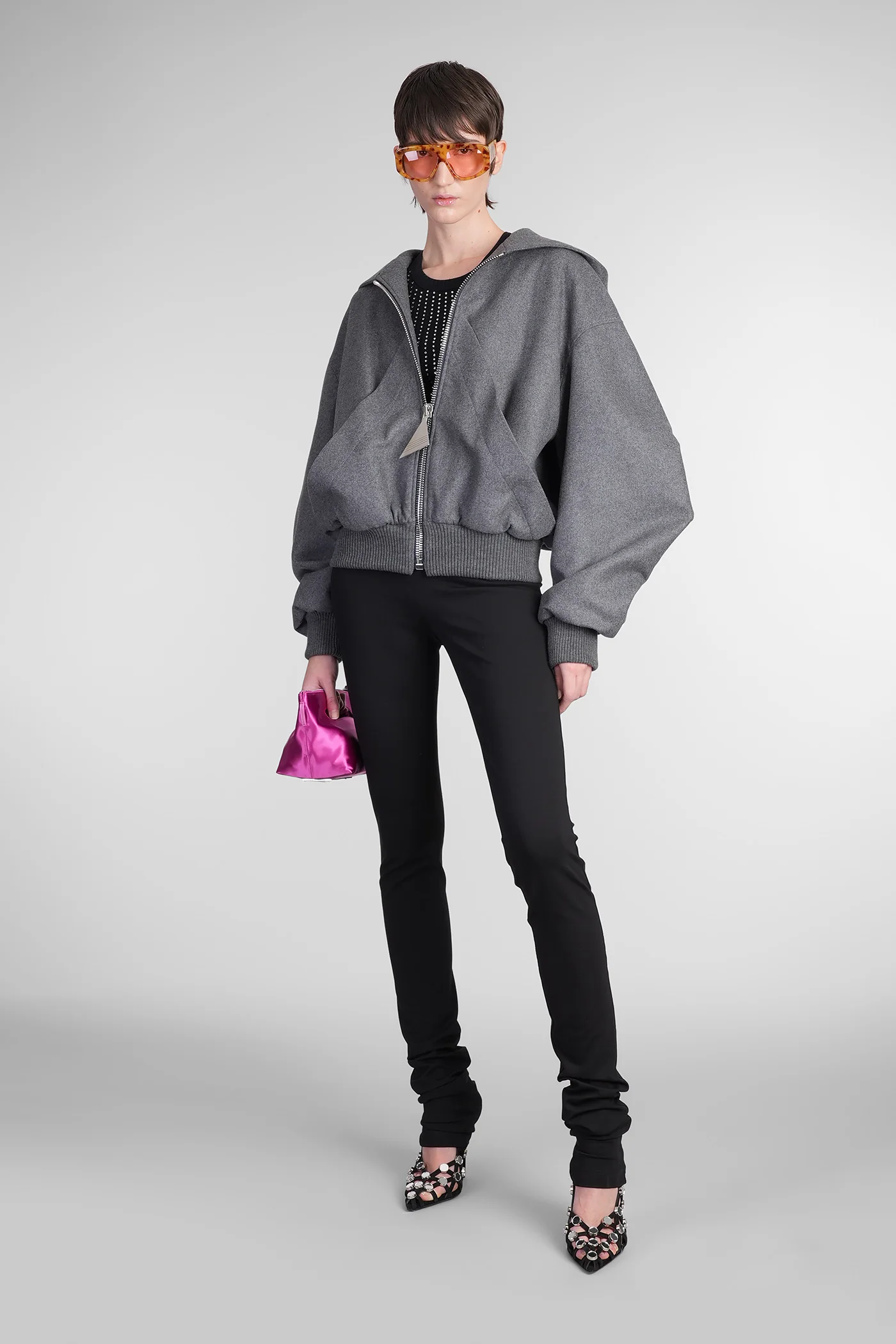 Bomber Jacket in grey wool - Image 2