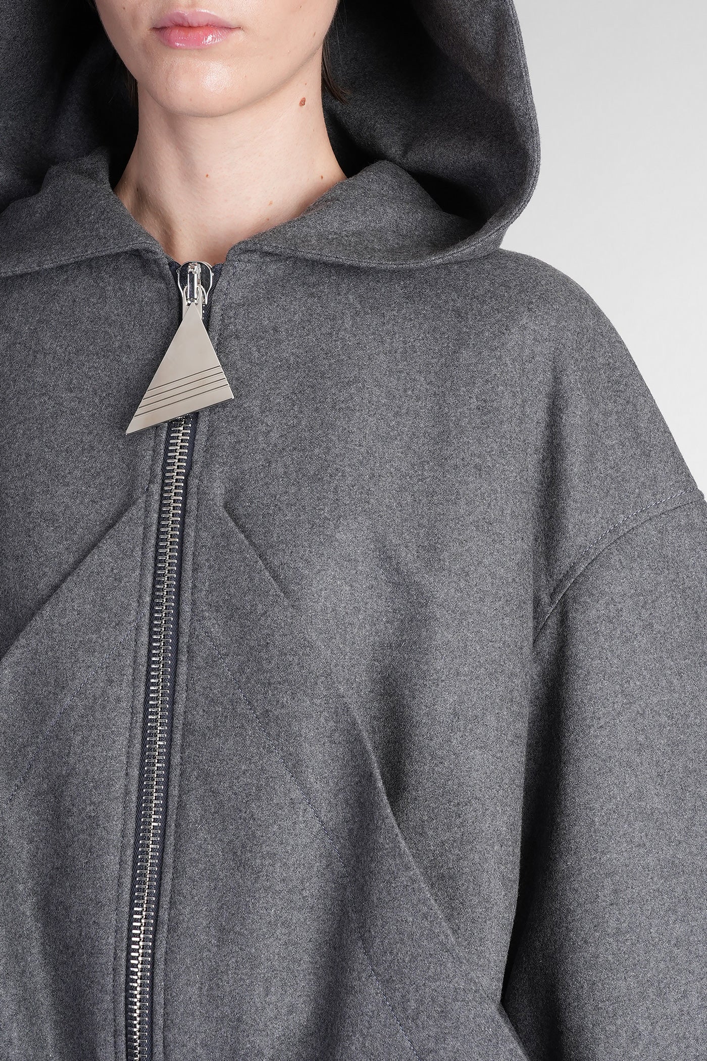 Bomber Jacket in grey wool - Image 5