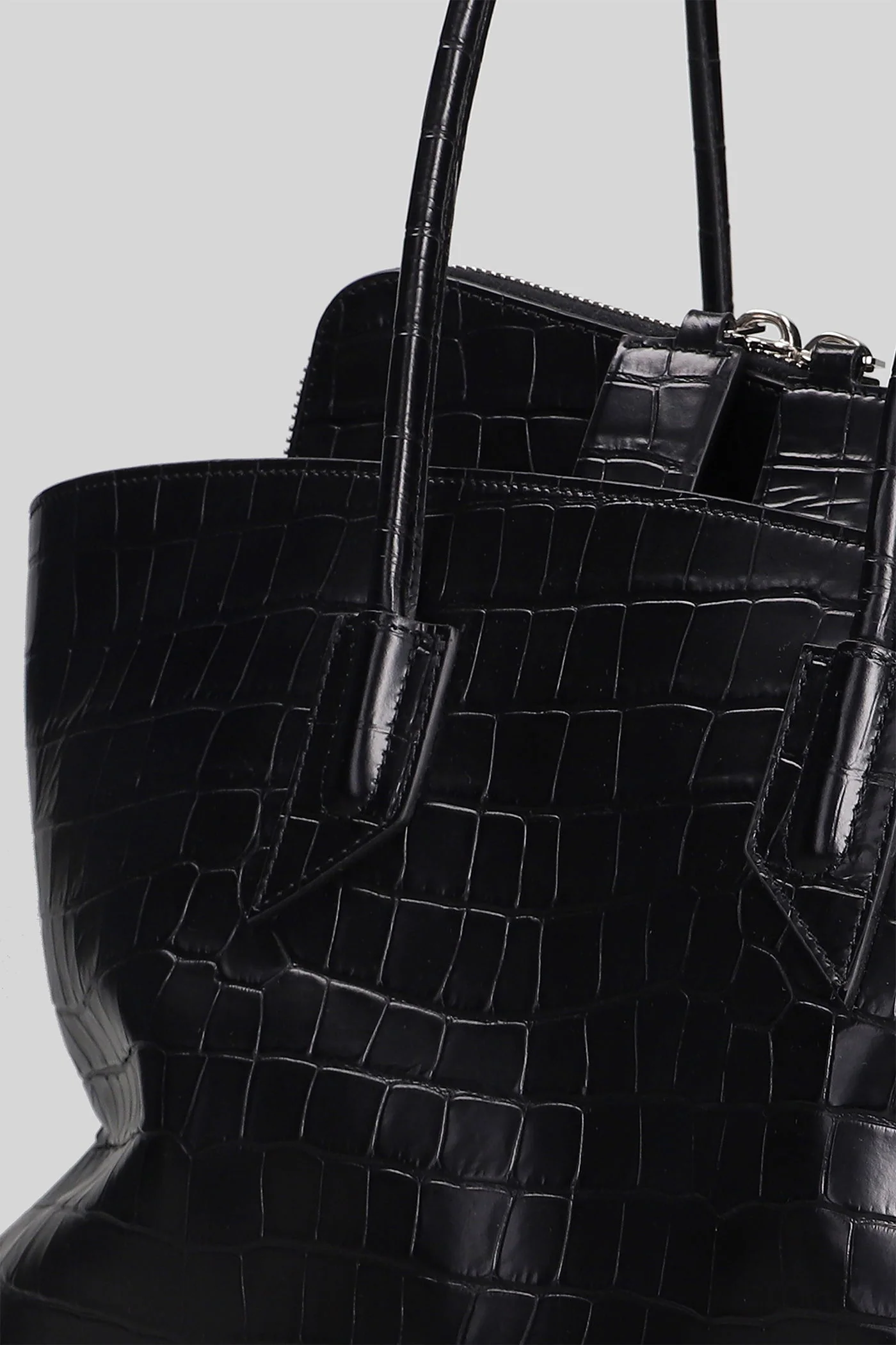 La passeggiata Shoulder bag in black leather - Image 4