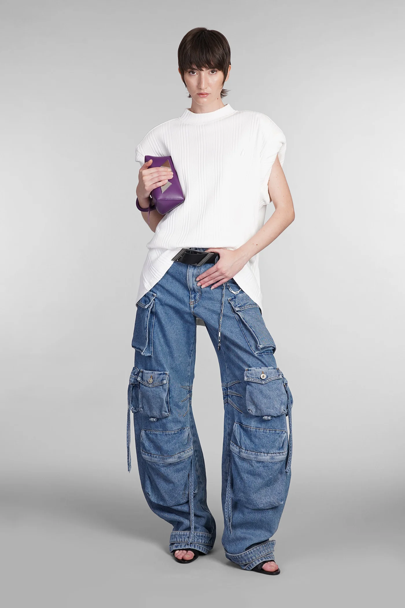 Laurie T-Shirt in white cotton - Image 2