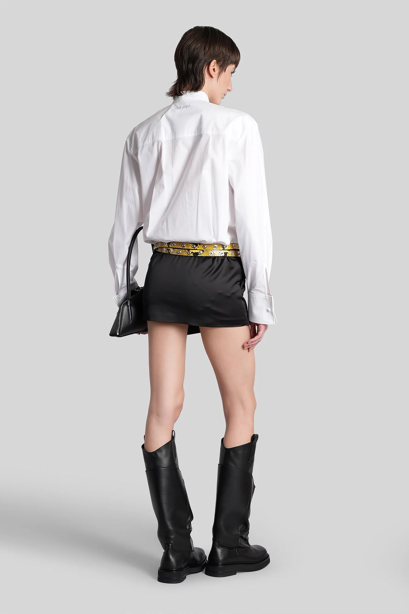 Mini dress in white polyester - Image 3