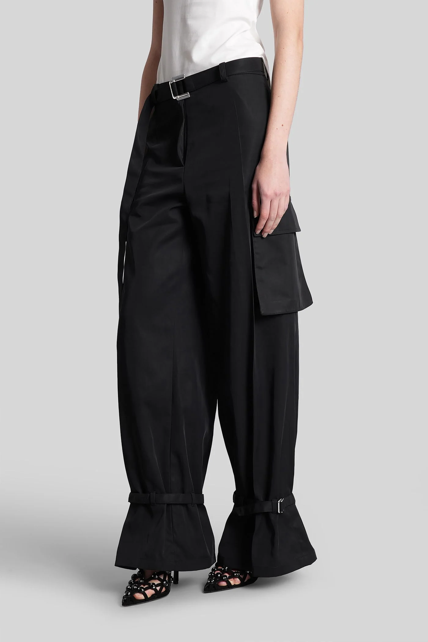 Pants in black polyester - Image 4