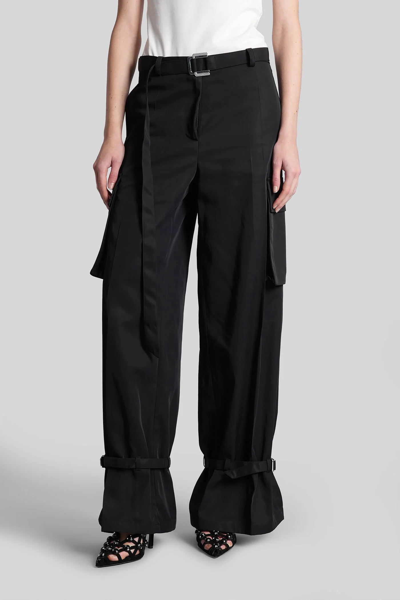 Pants in black polyester - Image 6