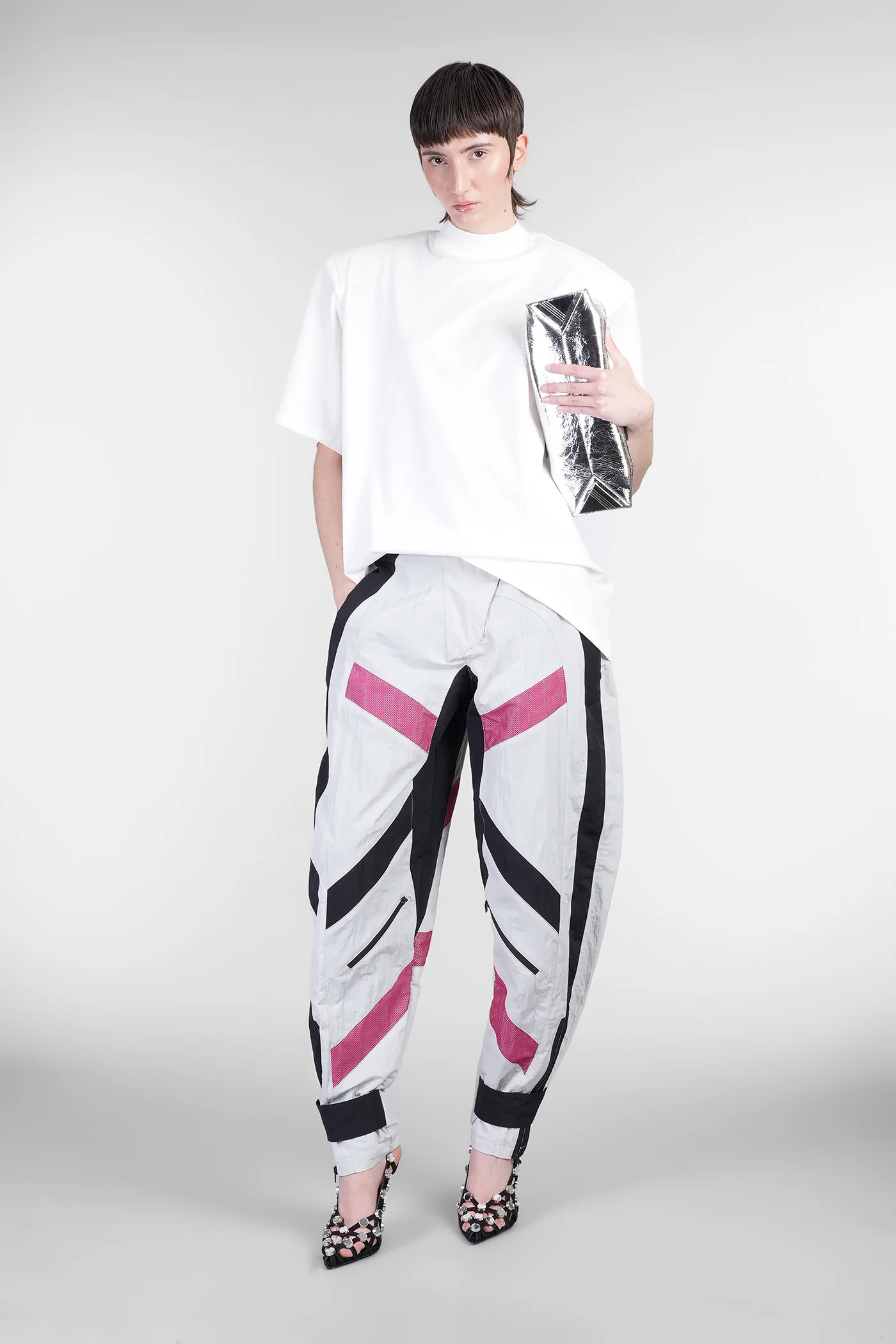Pants in grey polyamide - Image 12