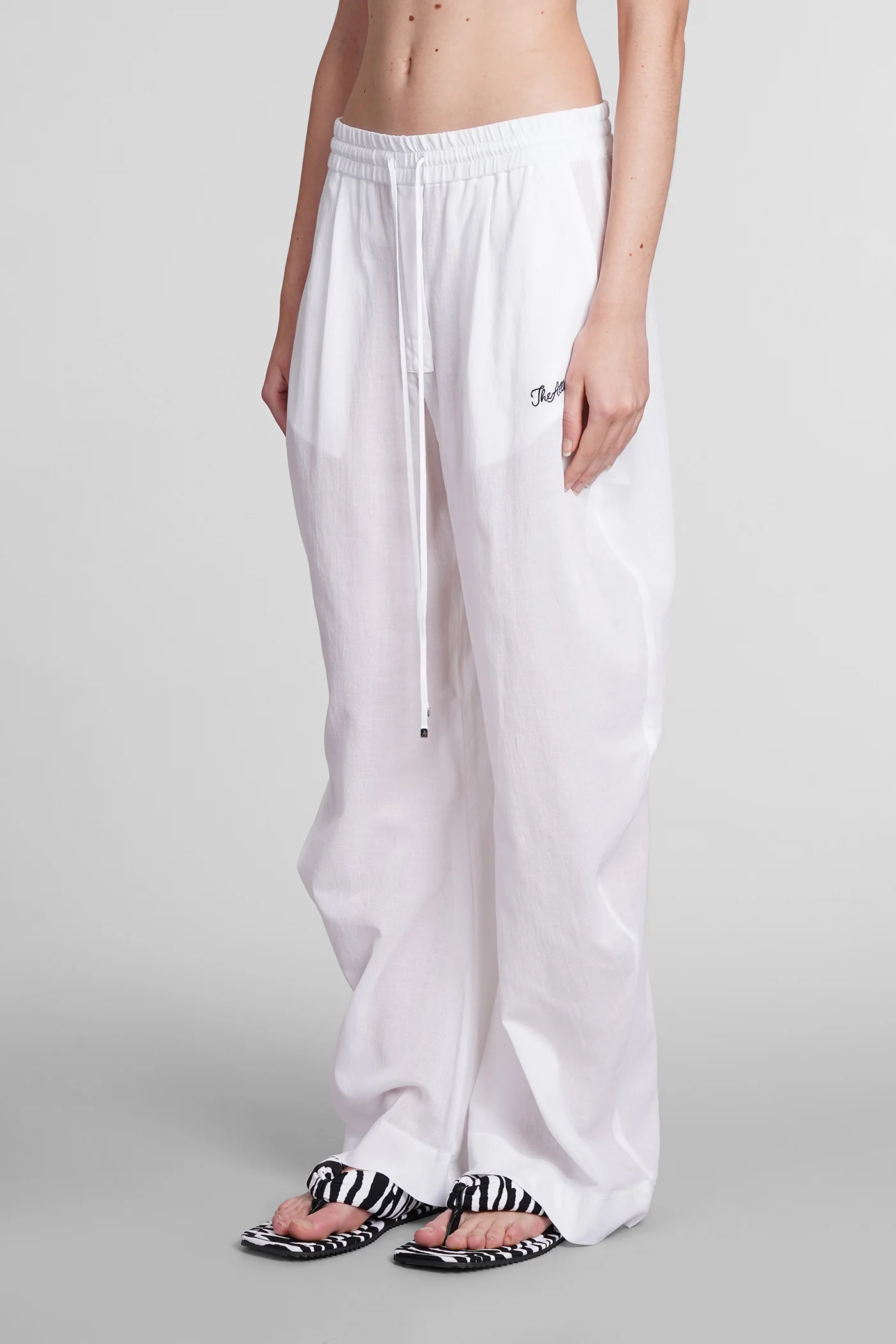 Pants in white cotton - Image 4