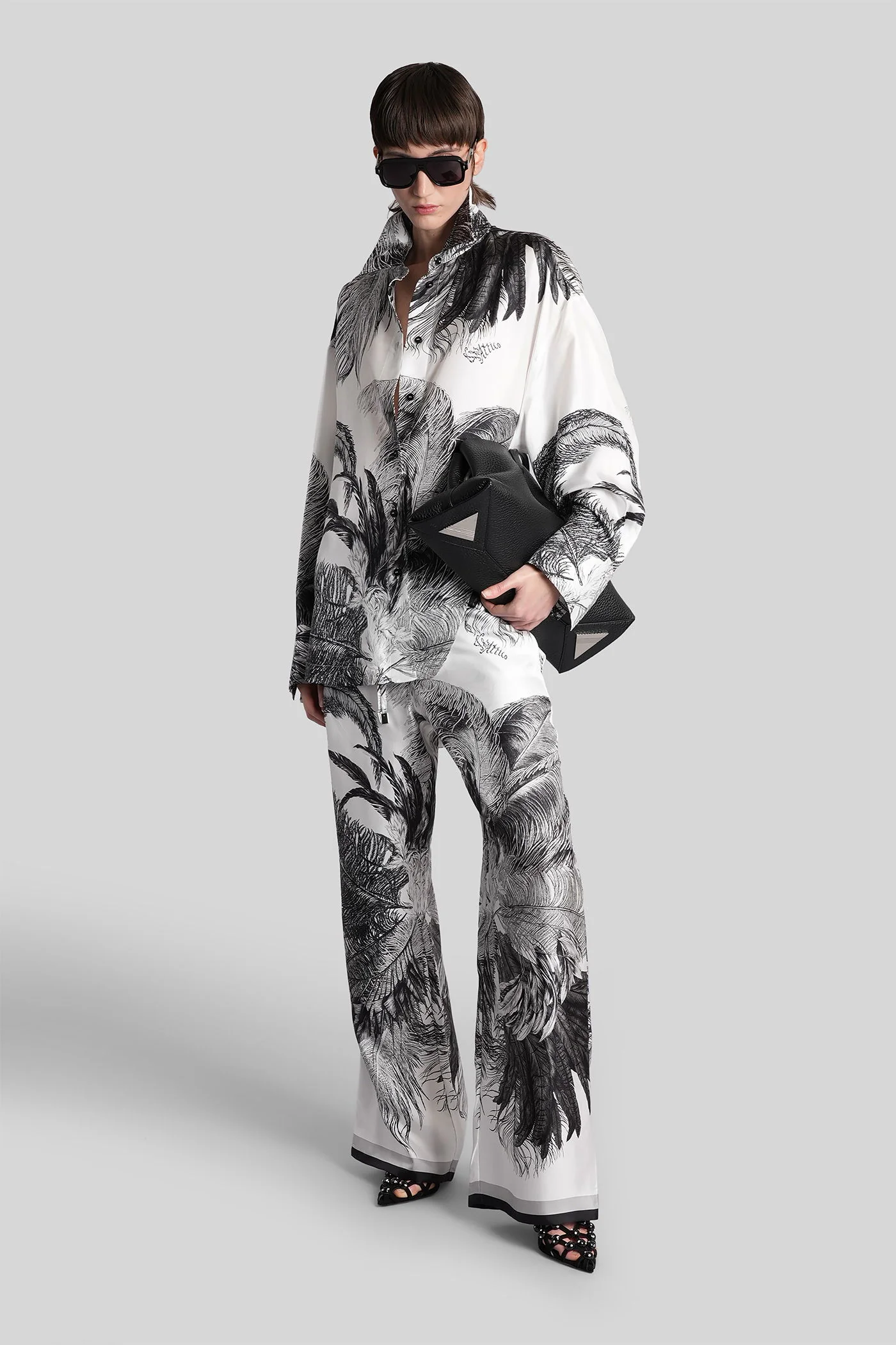 Pants in white silk - Image 2