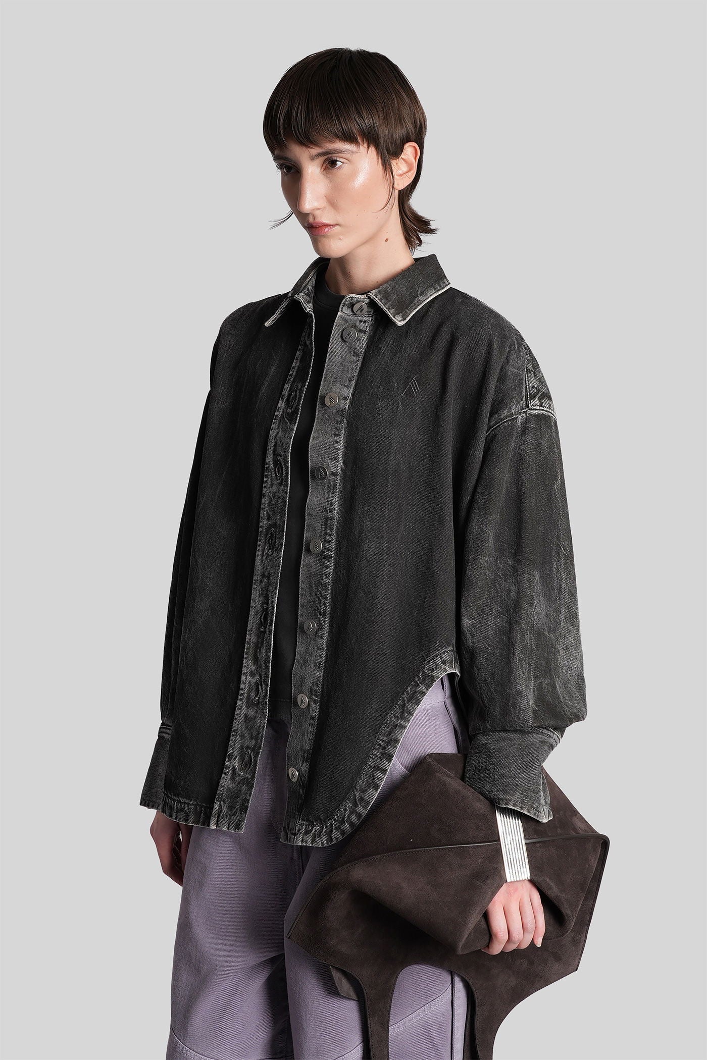 Shirt in black cotton - Image 4