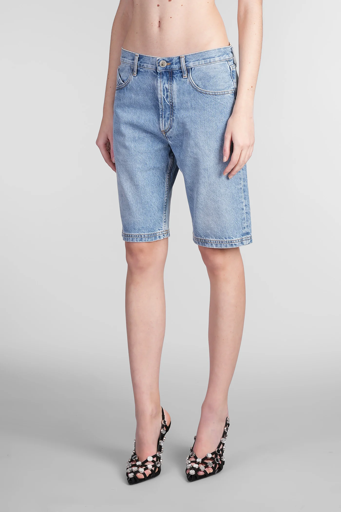 Shorts in blue cotton - Image 4