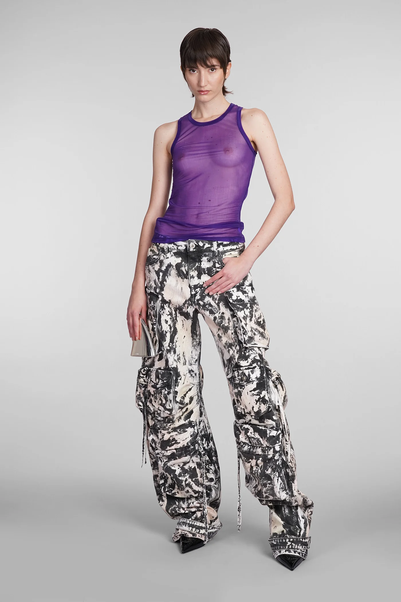 Topwear in Viola nylon - Image 2