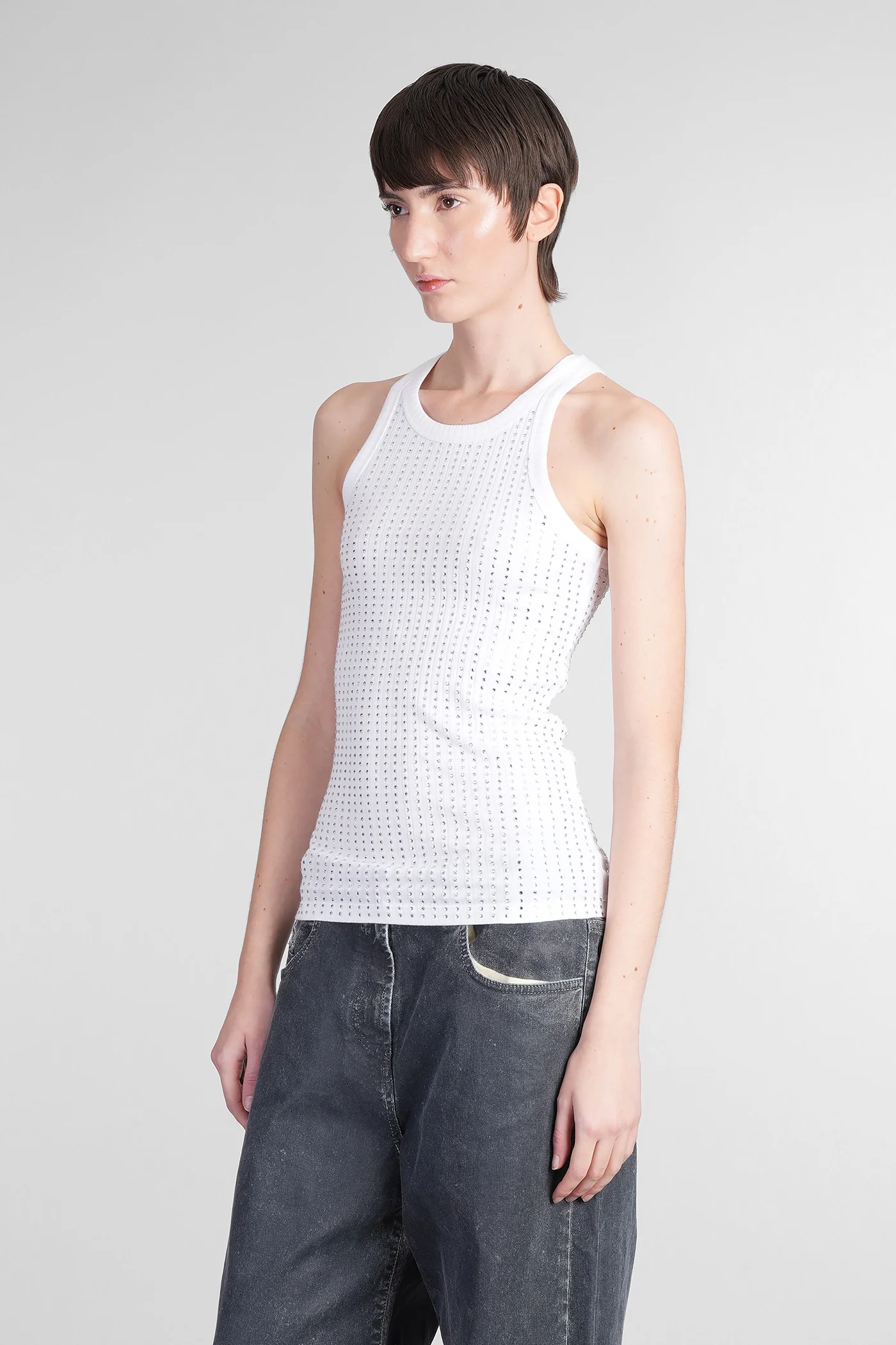 Topwear in white cotton - Image 4