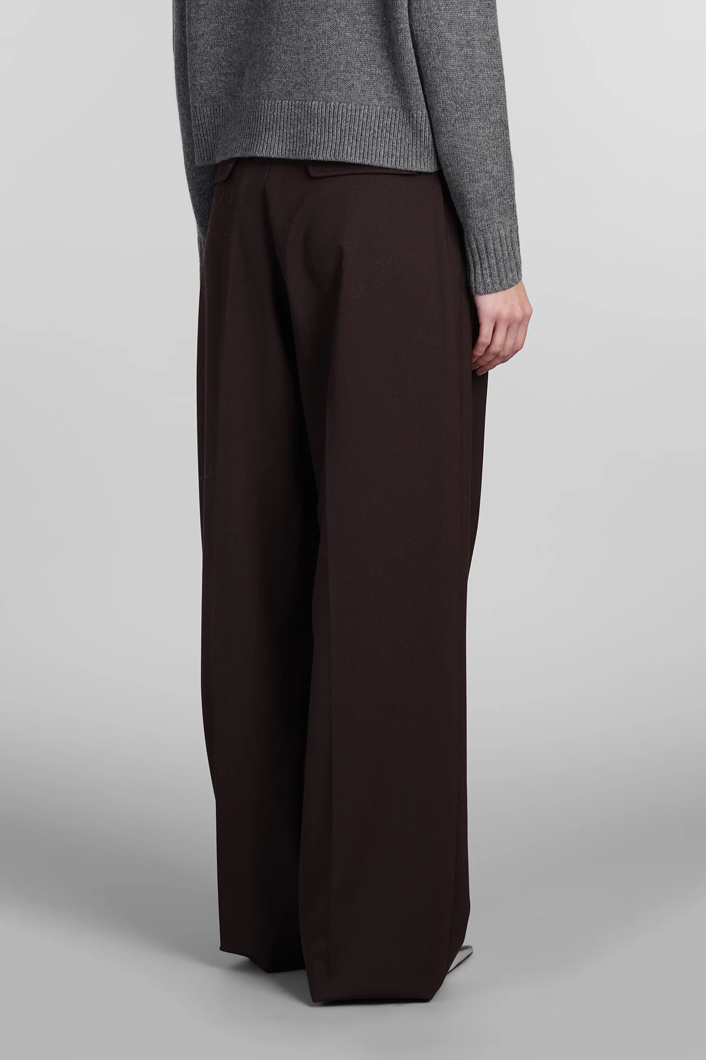 Axel Pants in brown wool - Image 3