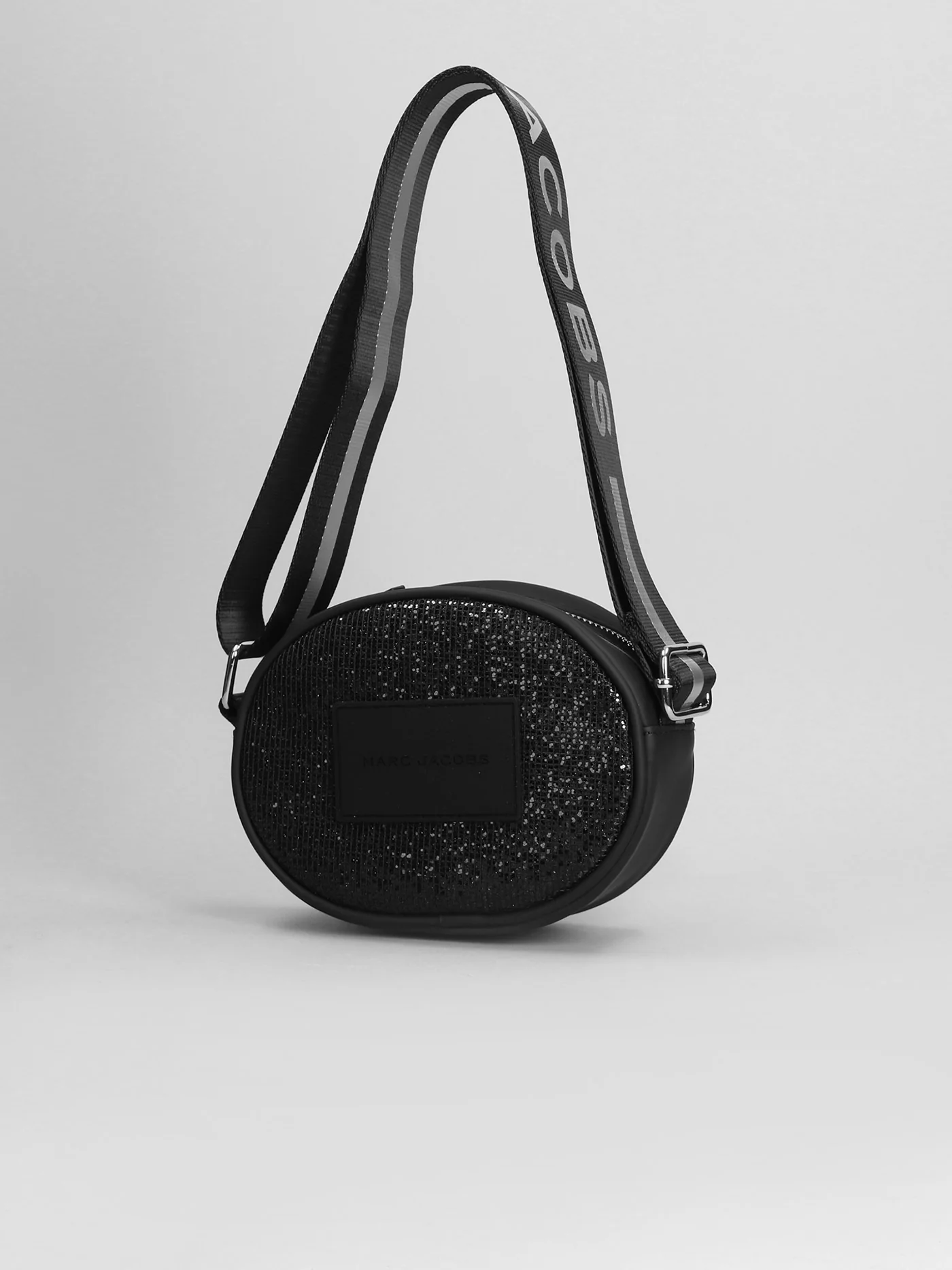 Shoulder bag in black polyester - Image 2
