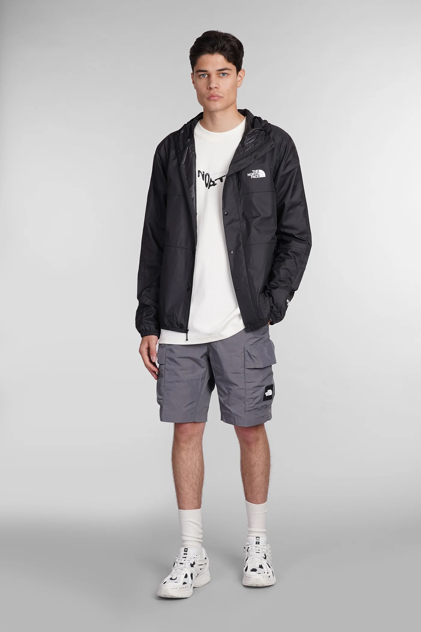 Shorts in grey polyester - Image 2