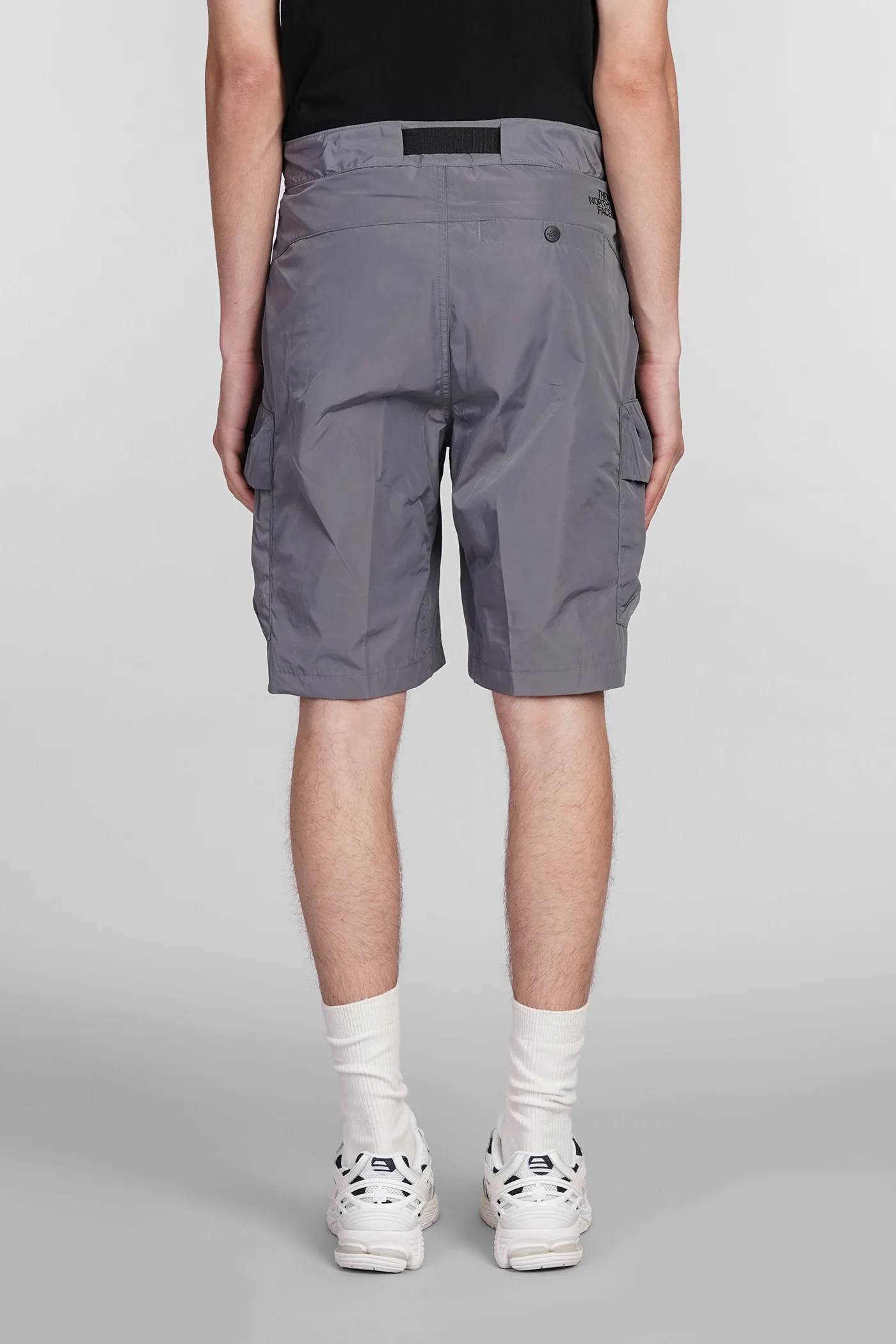 Shorts in grey polyester - Image 3