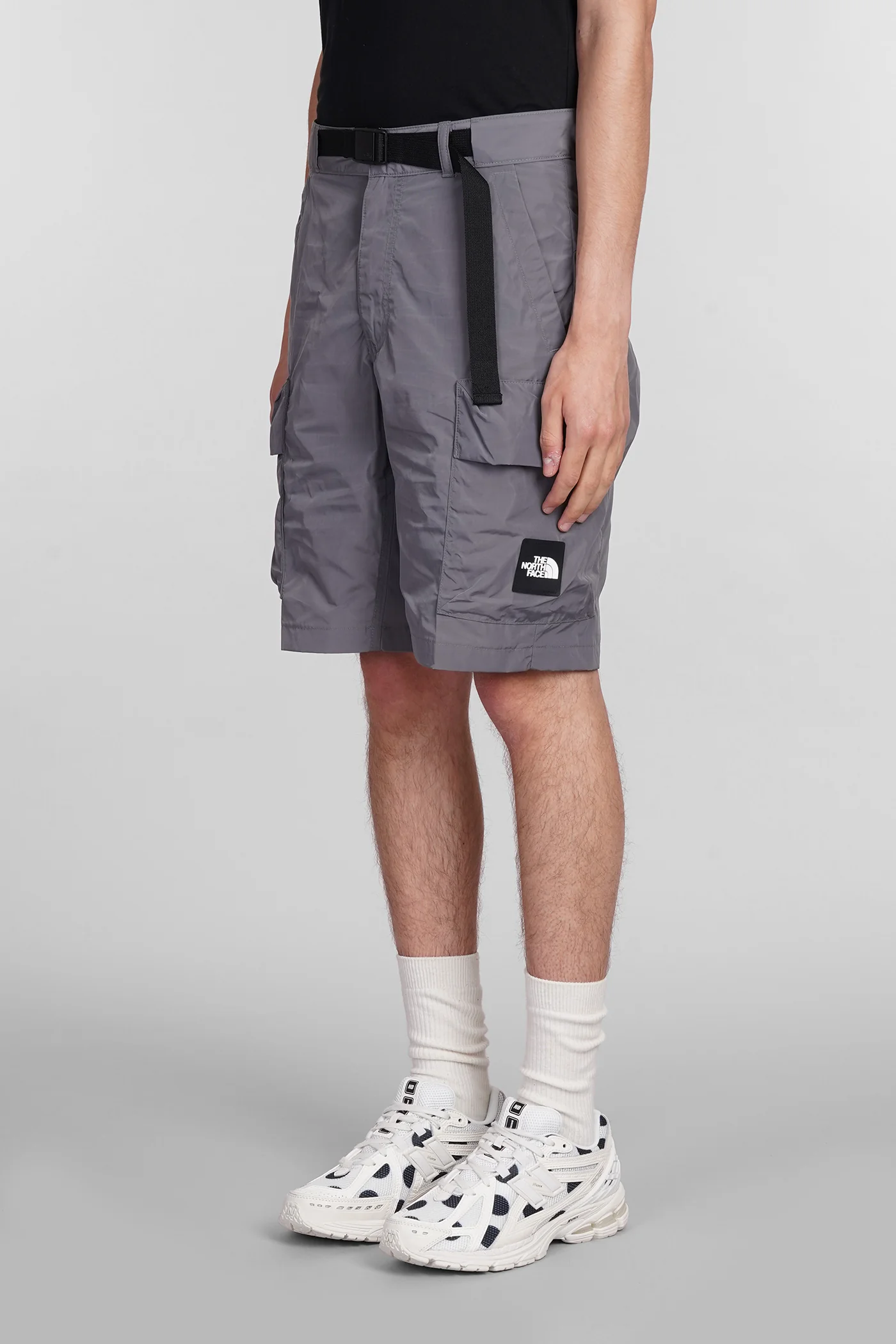 Shorts in grey polyester - Image 4