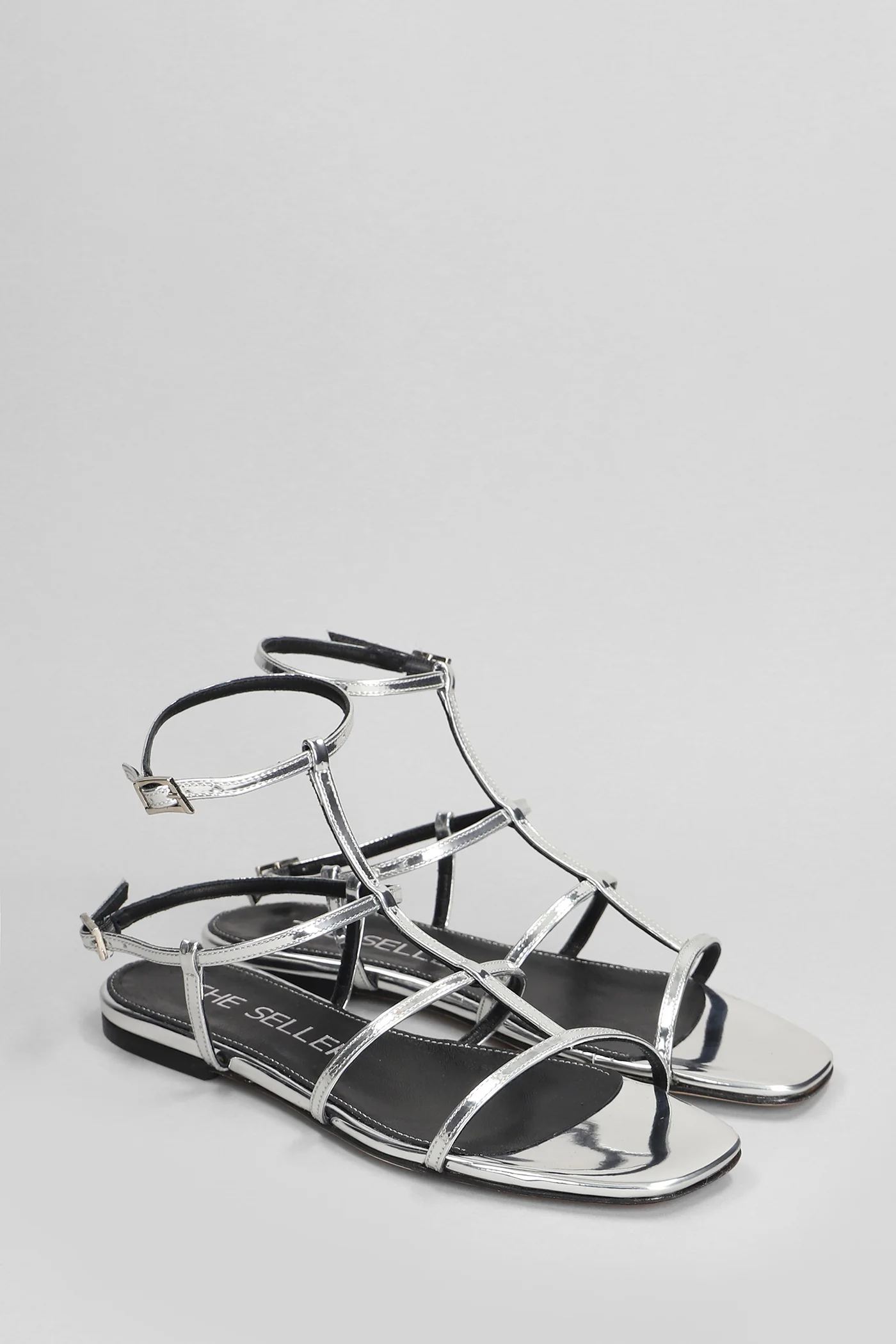Flats in silver leather - Image 2
