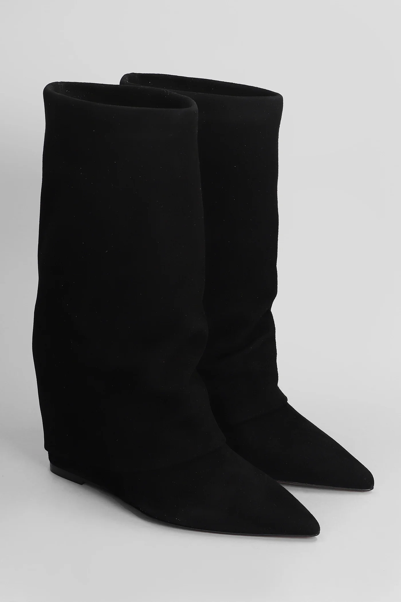 High heels Ankle boots in black suede - Image 2