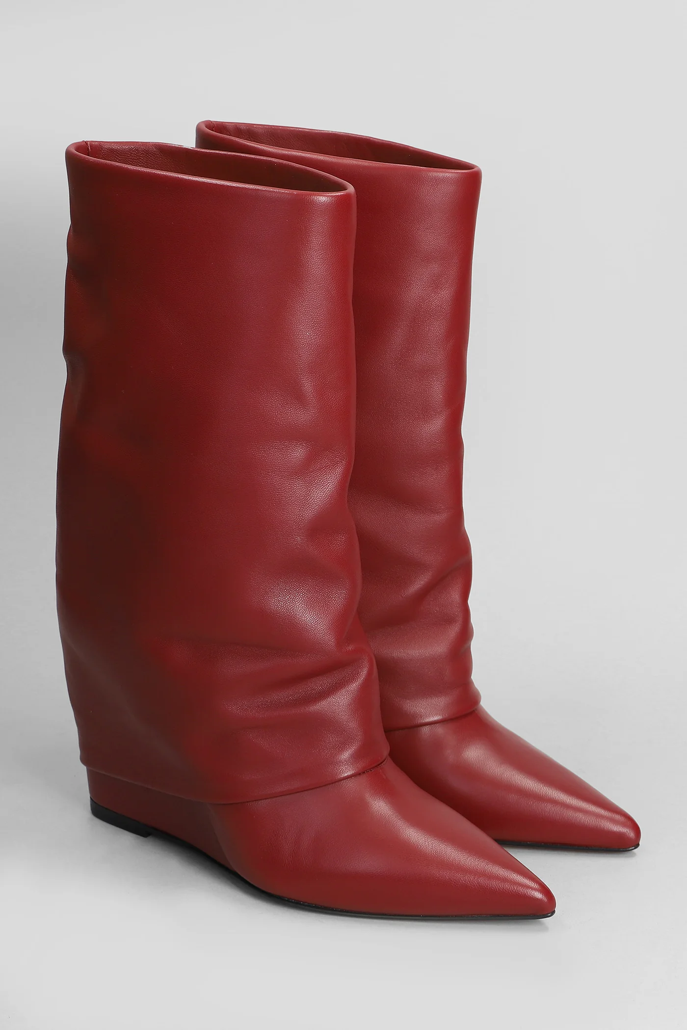 High heels Ankle boots in bordeaux leather - Image 2