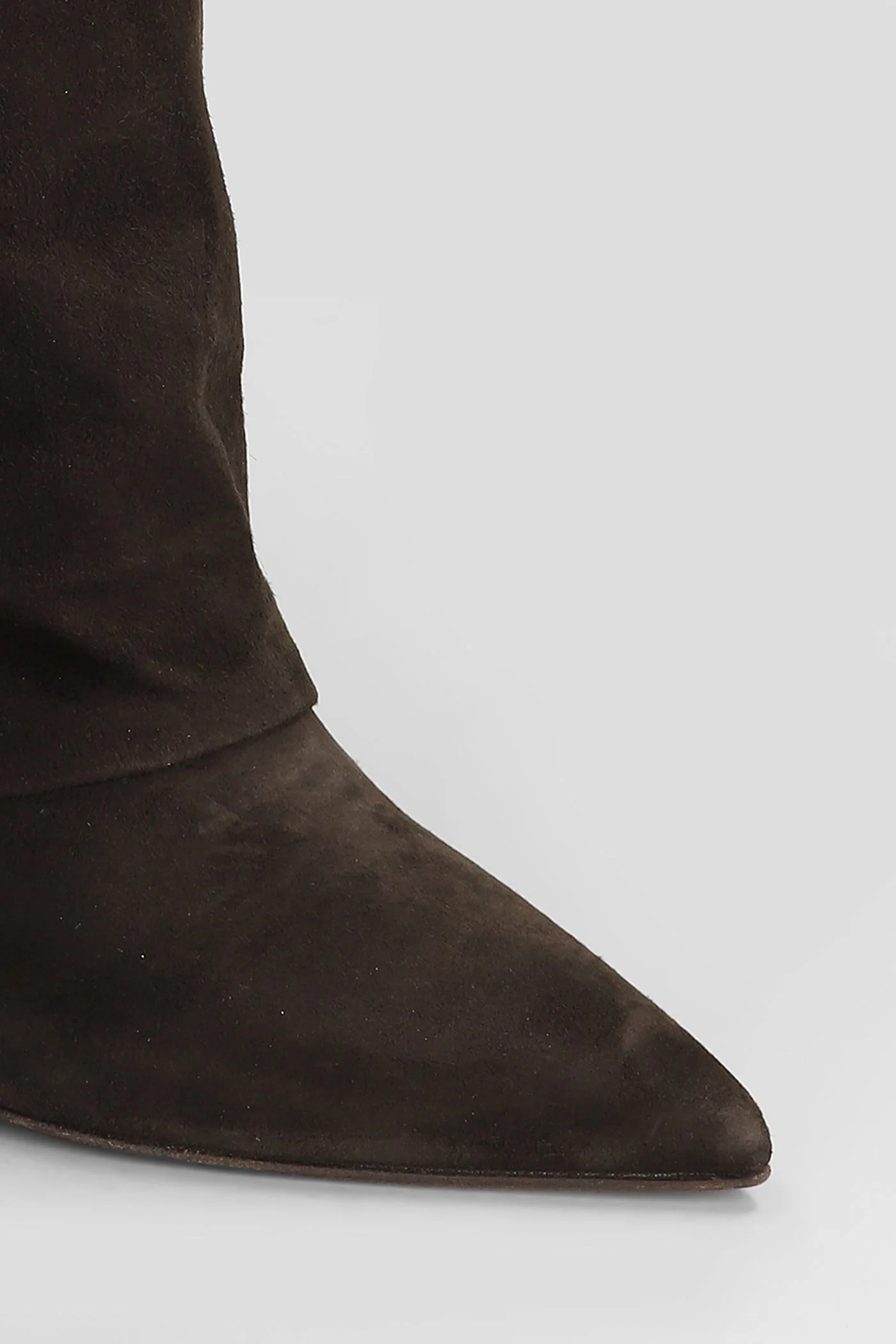 High heels Ankle boots in dark brown suede - Image 5