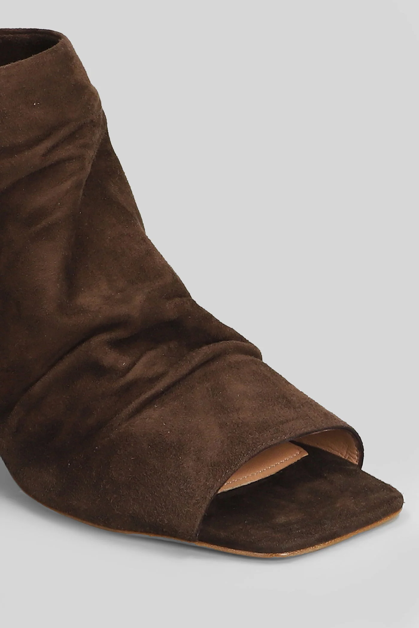 High heels Ankle boots in dark brown suede - Image 30