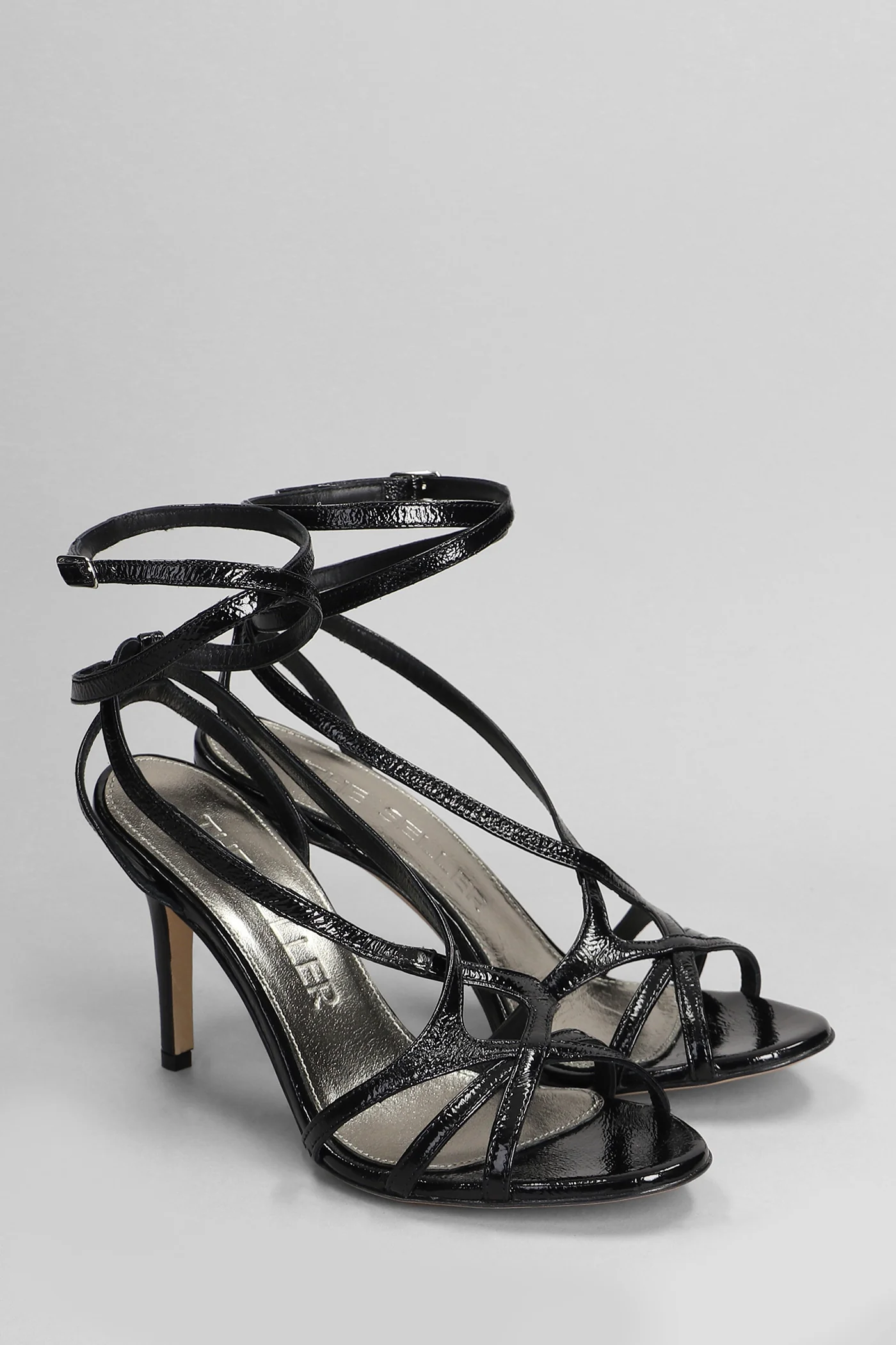 Sandals in black leather - Image 2