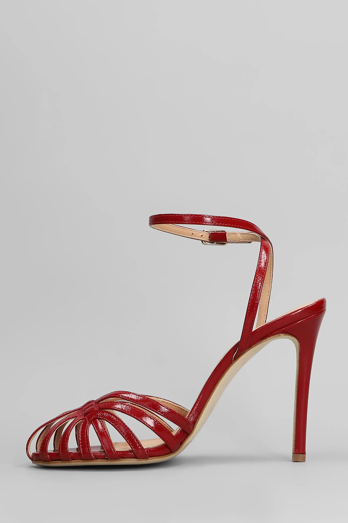 Sandals in red leather - Image 3