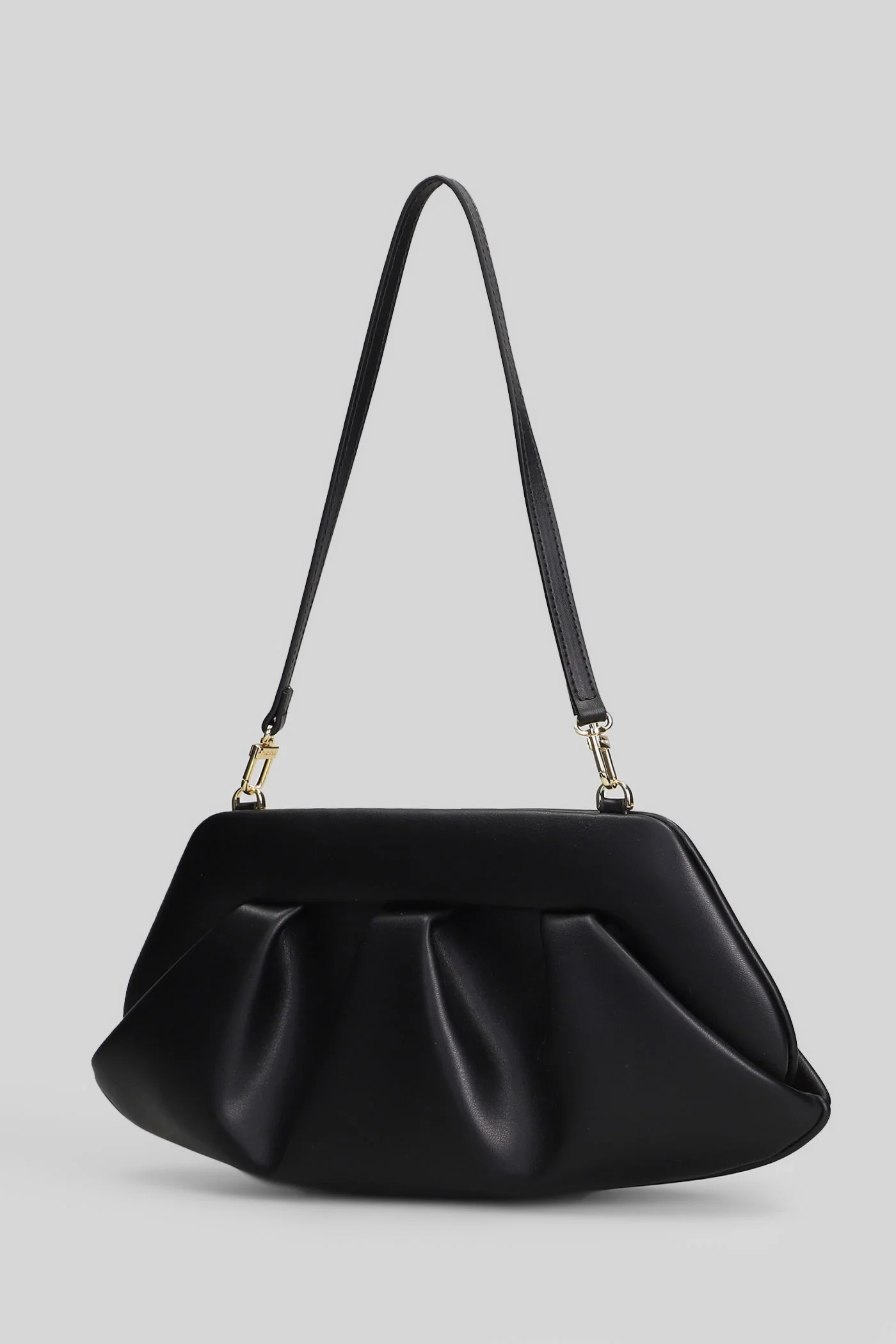 Bios Baguette Clutch in black faux leather - Image 2
