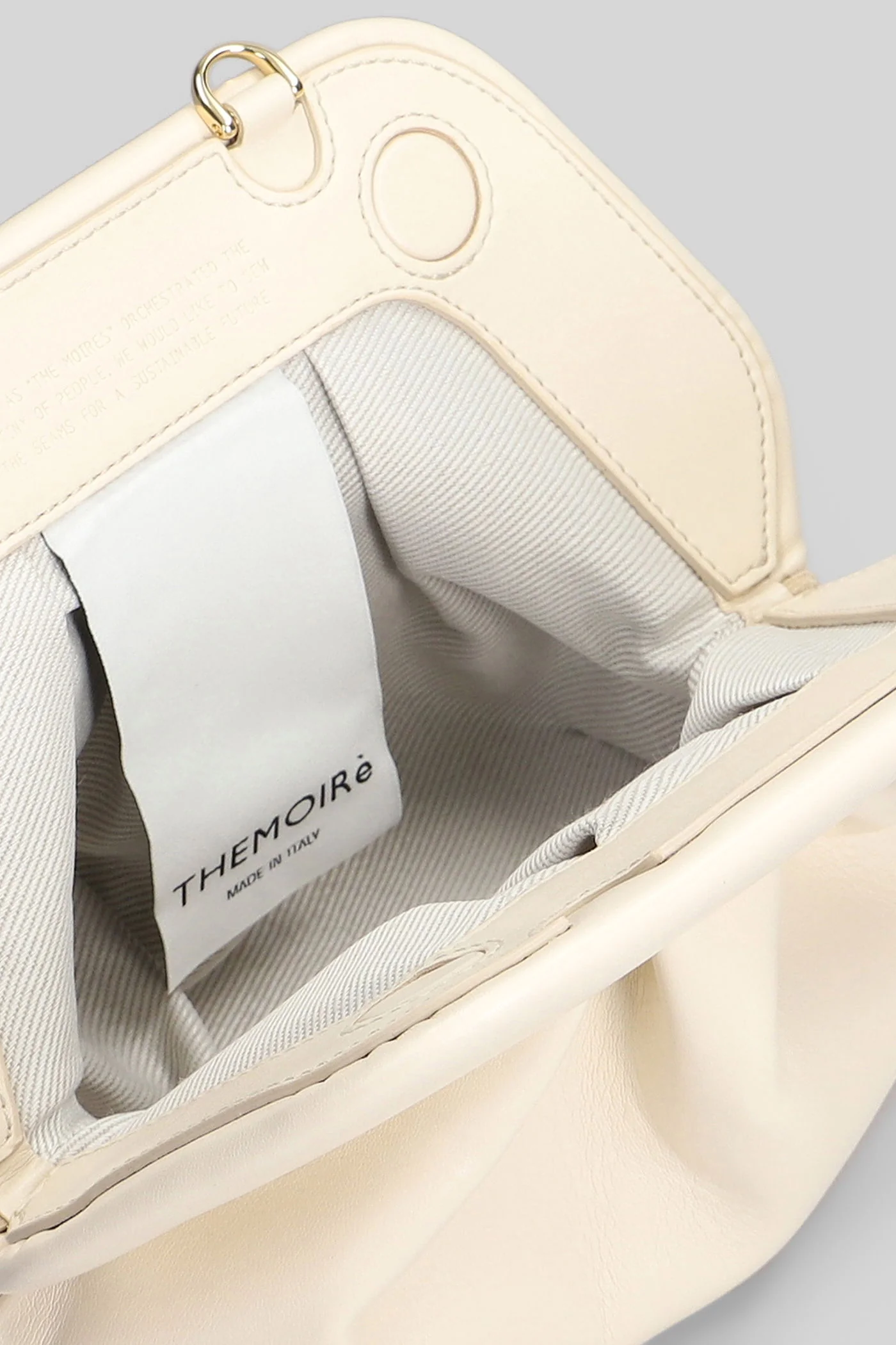 Bios Small Clutch in beige faux leather - Image 4