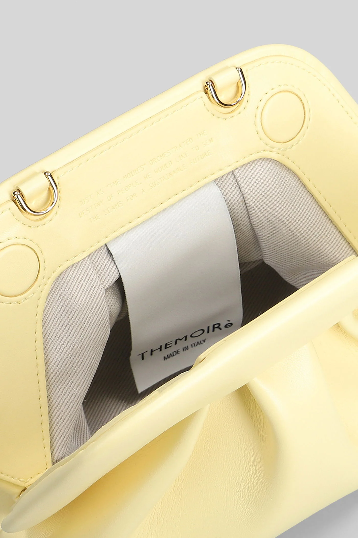 Bios Small Clutch in yellow faux leather - Image 4