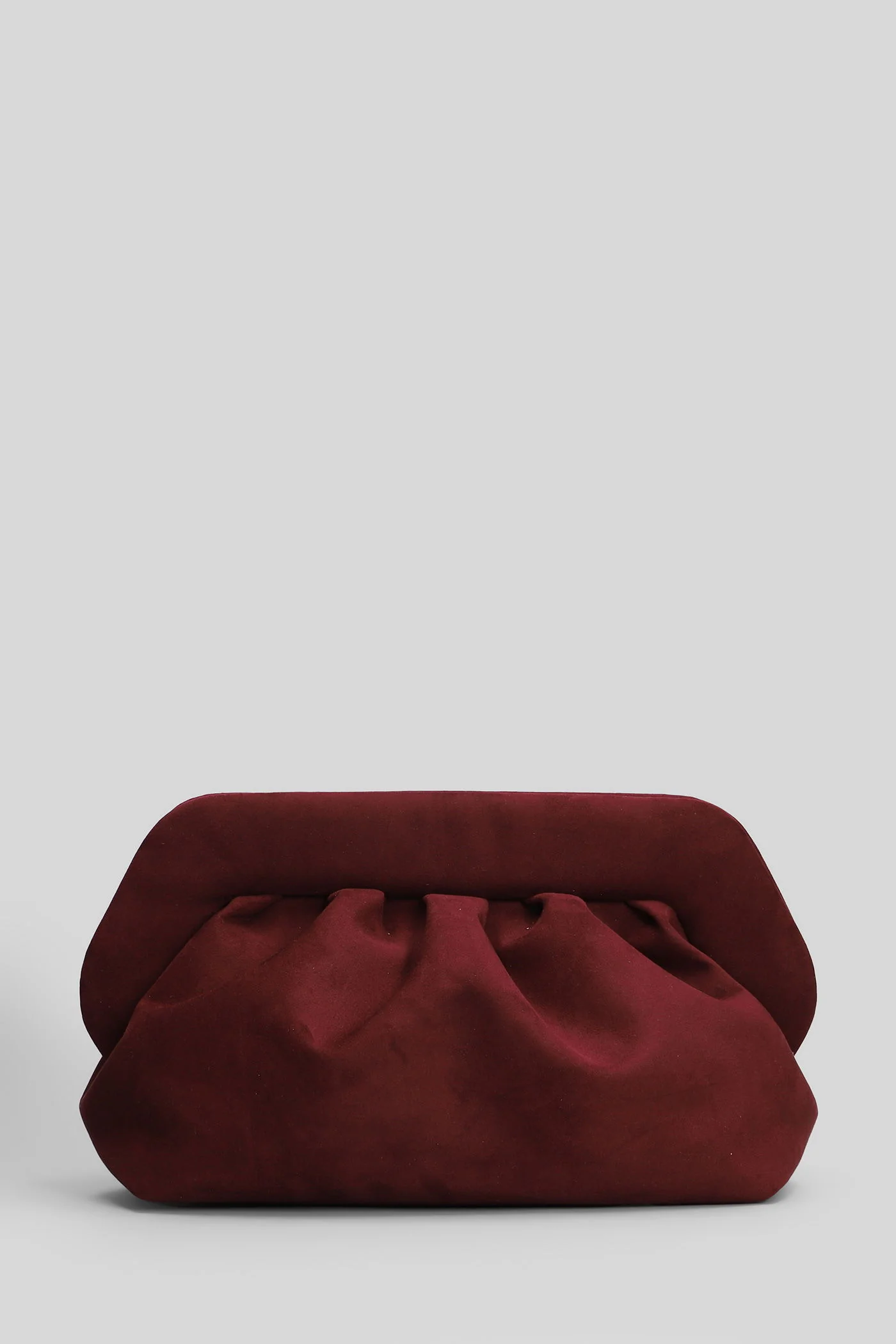 Bios Suede Clutch in bordeaux suede - Image 3