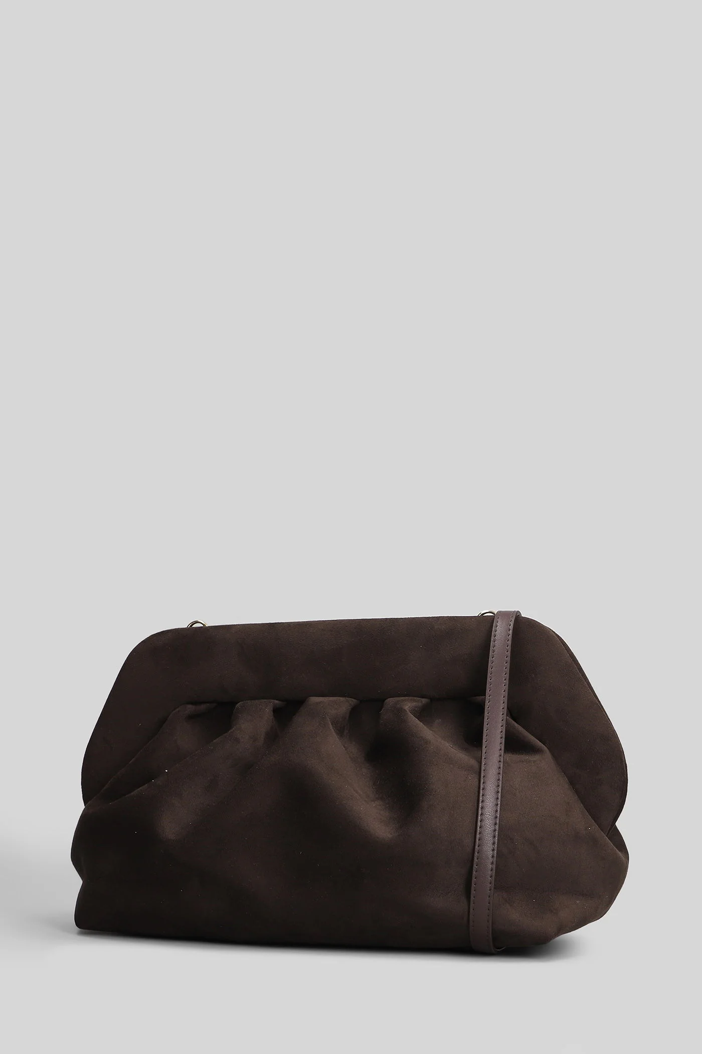 Bios Suede Clutch in brown suede - Image 2
