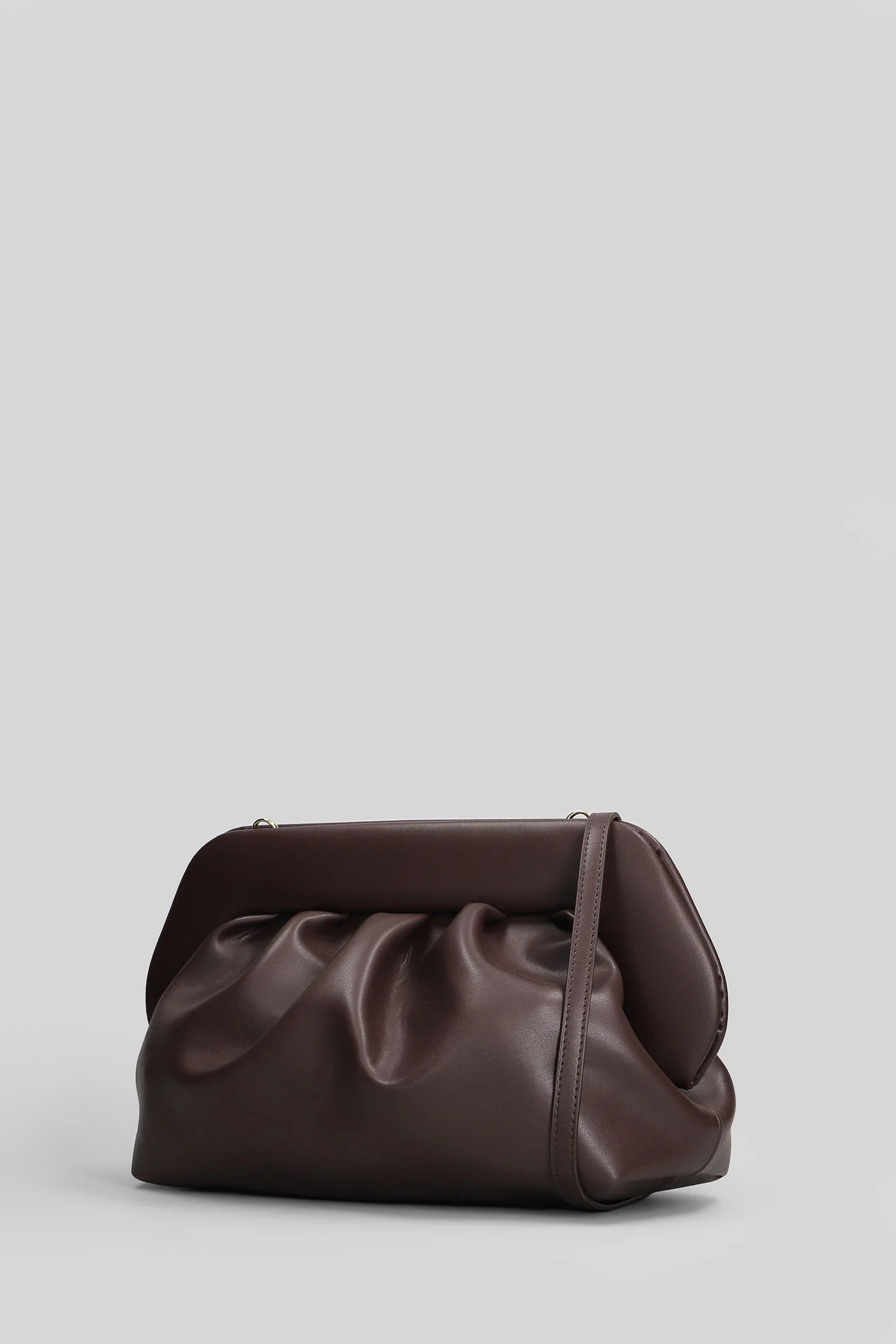 Bios Vegan Fabric Clutch in brown faux leather - Image 2
