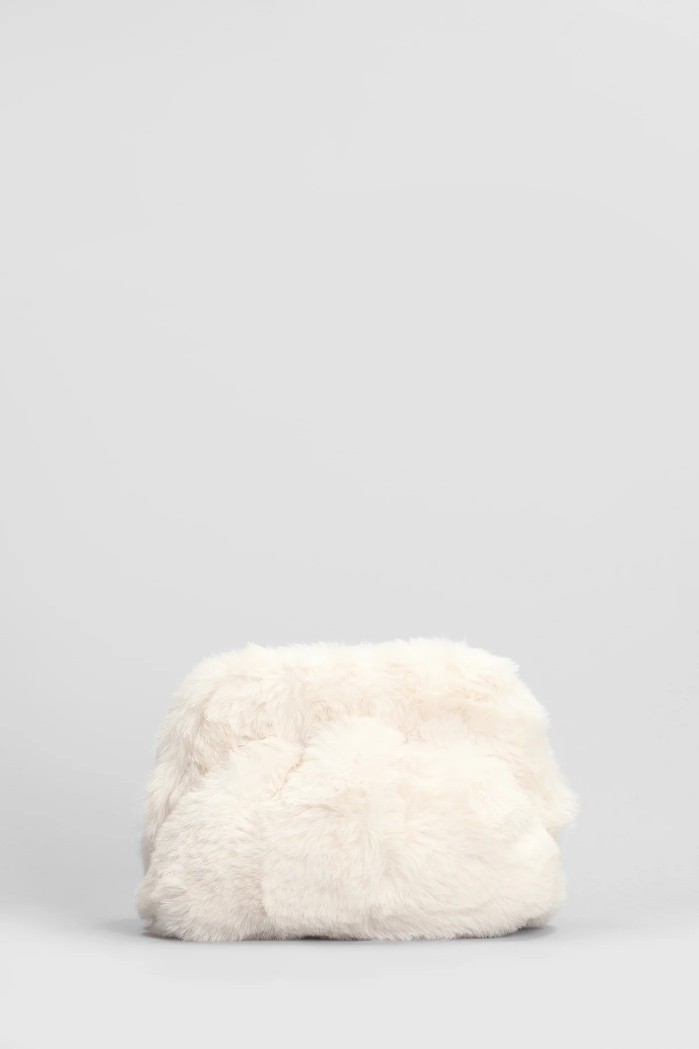 Gea Fur Clutch in beige polyester - Image 3
