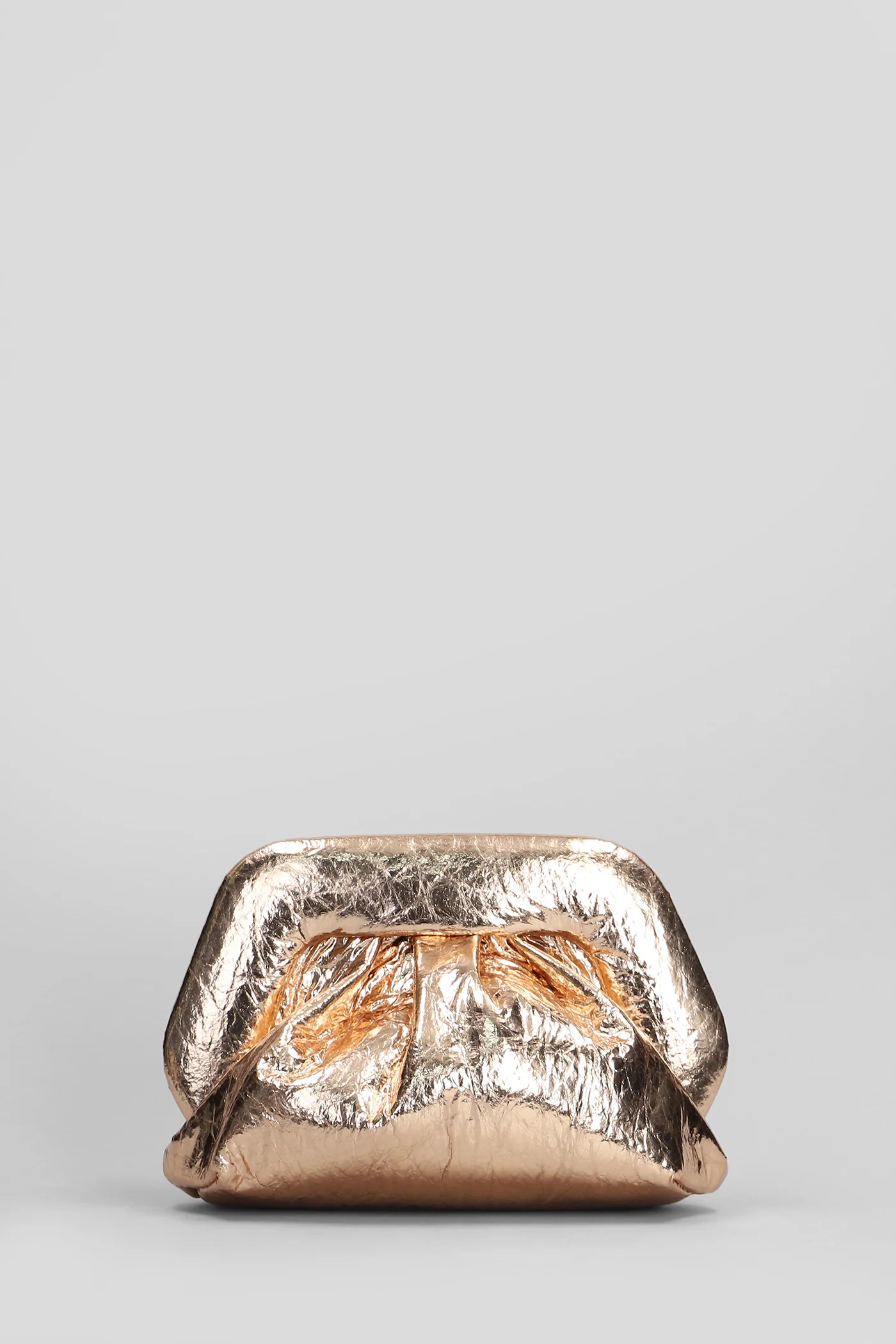 Gea Pineapple Fabric Clutch in copper faux leather - Image 3