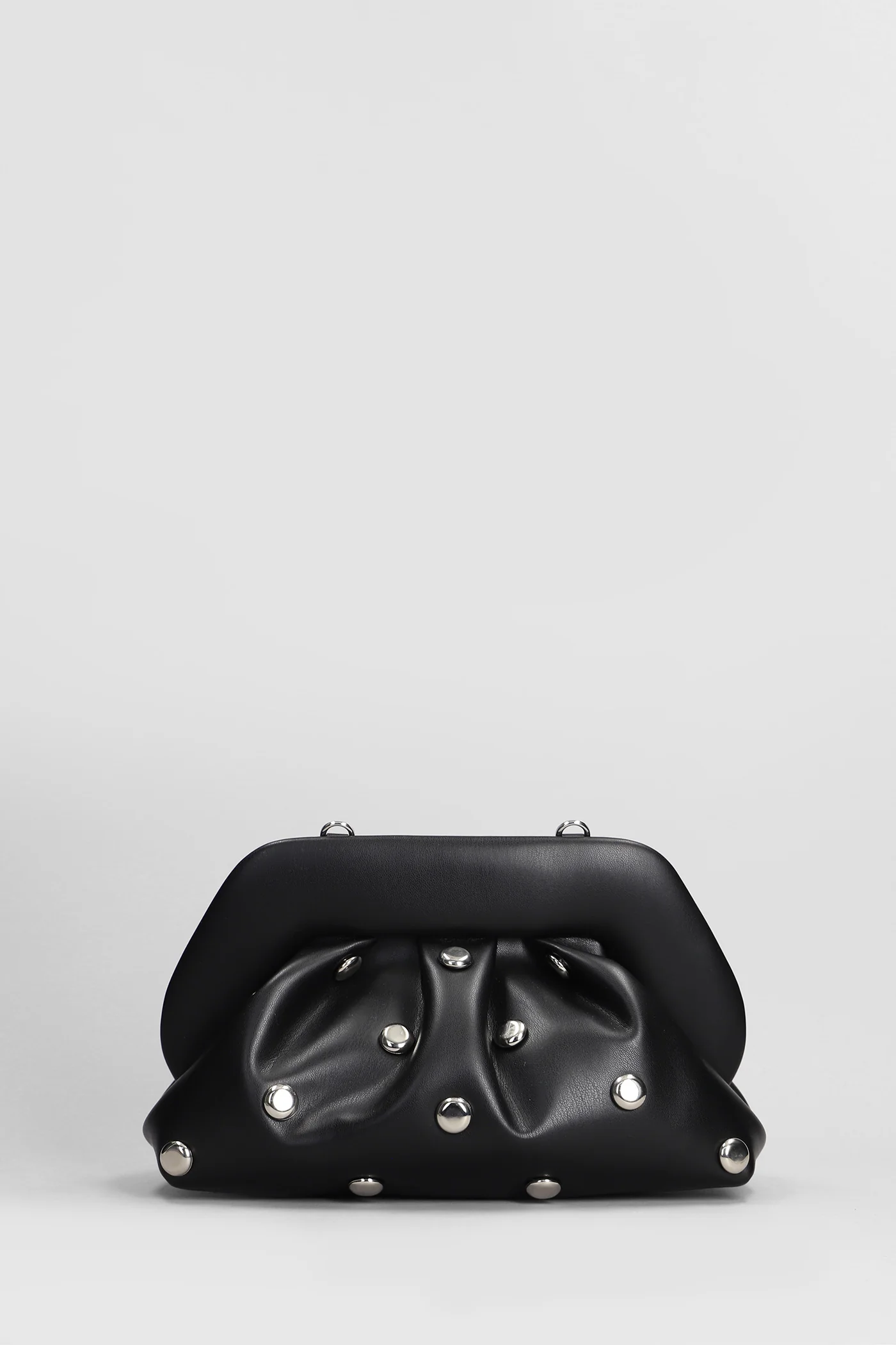 Tia Beads Clutch in black faux leather - Image 3