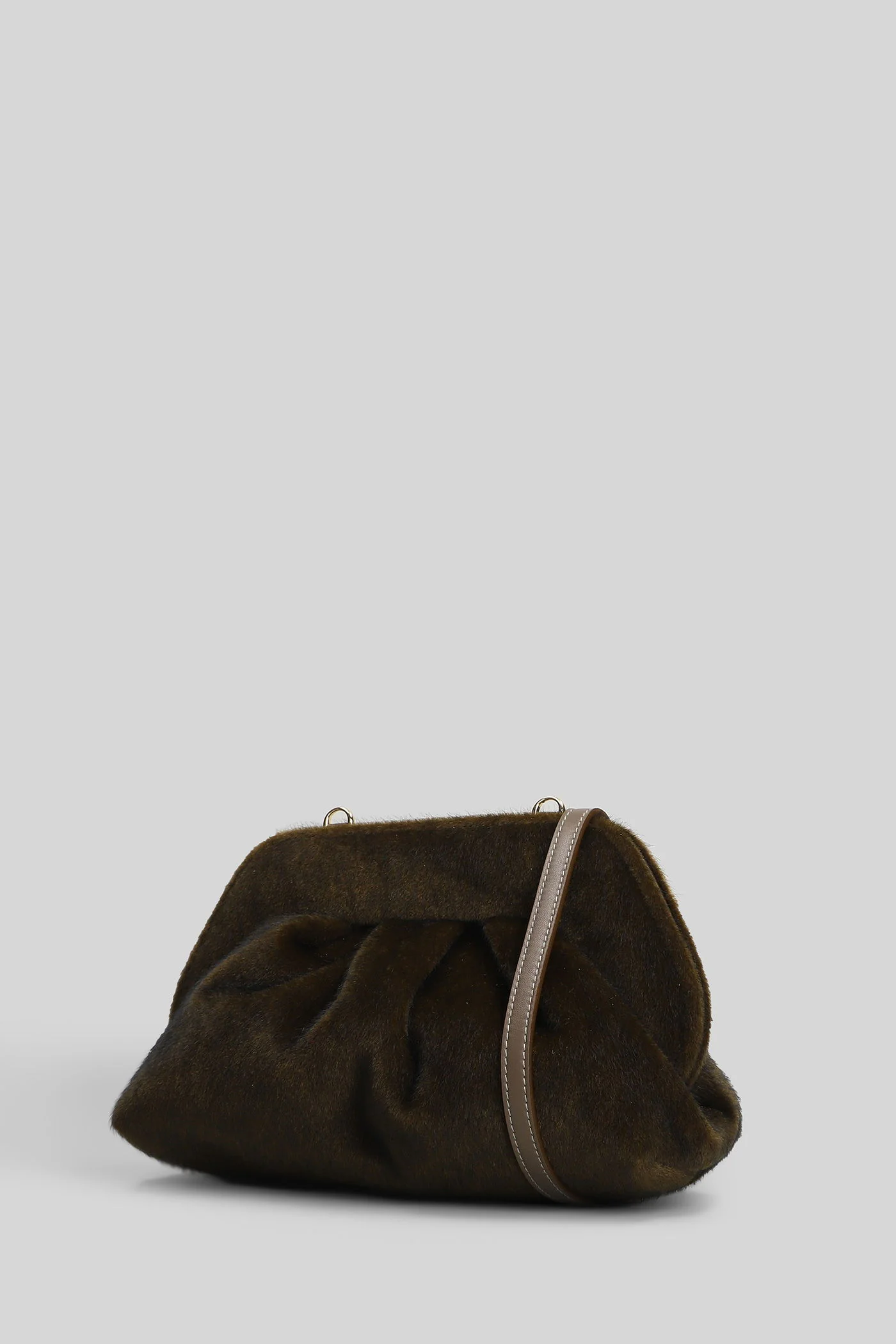 Tia Pony Clutch in khaki pony skin - Image 2