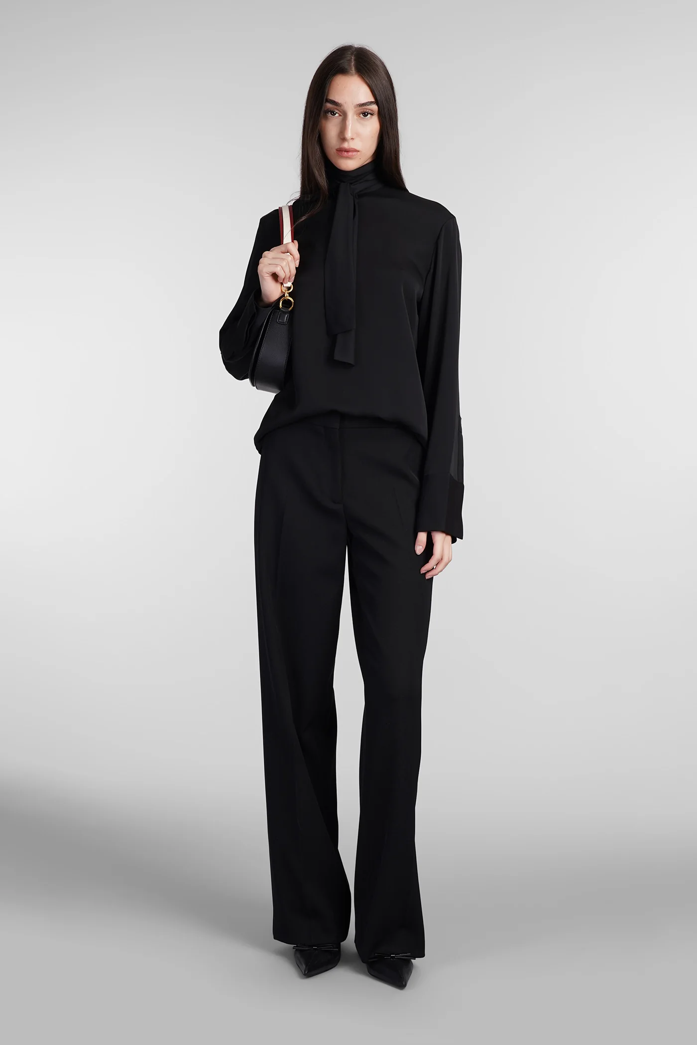Blouse in black silk - Image 2