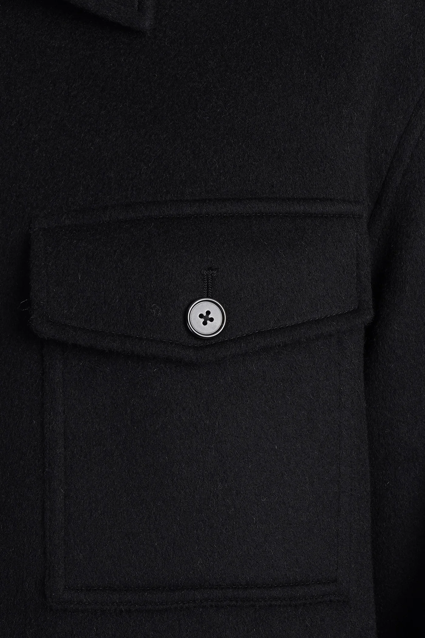 Casual jacket in black wool - Image 5