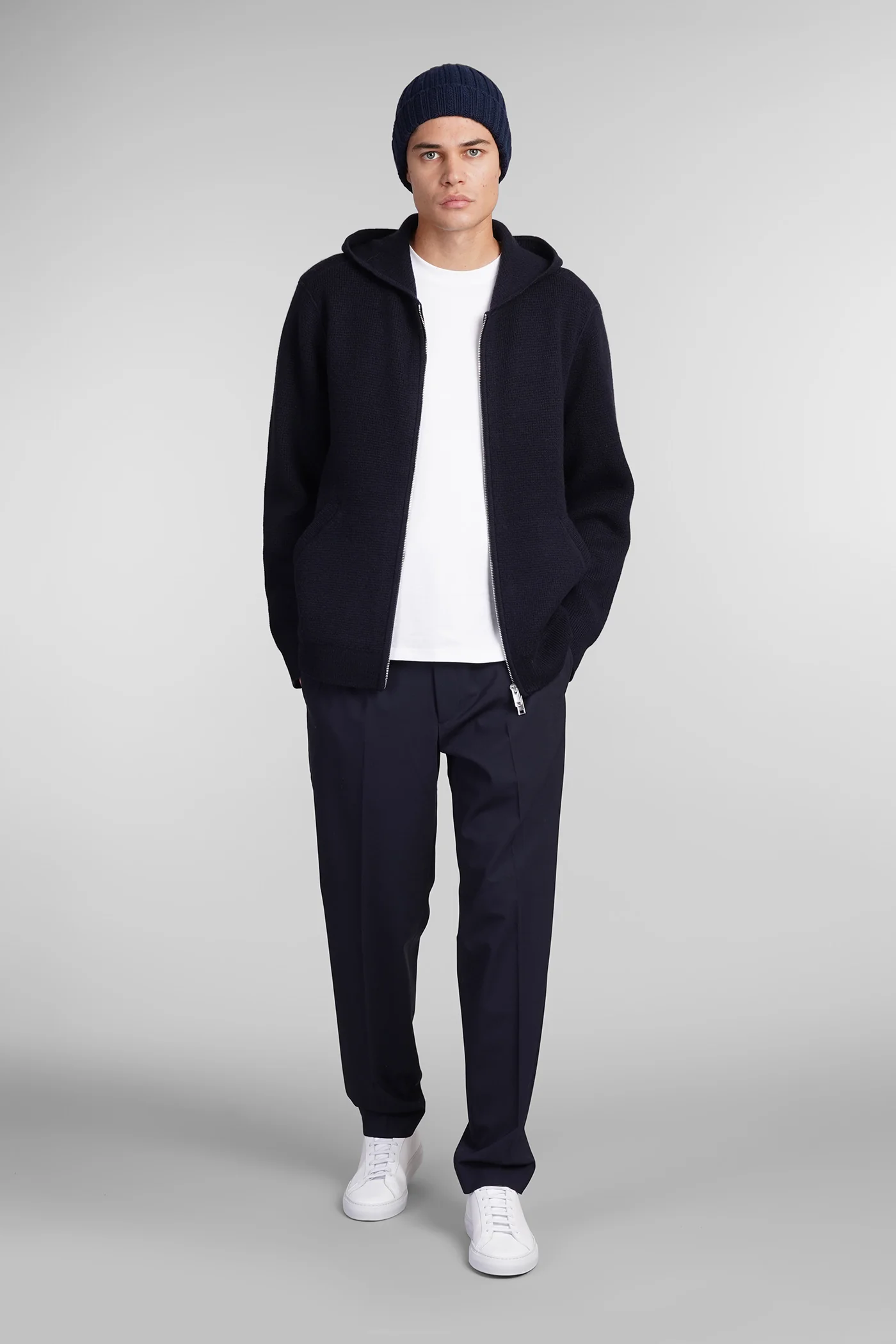 Casual jacket in blue cashmere - Image 17